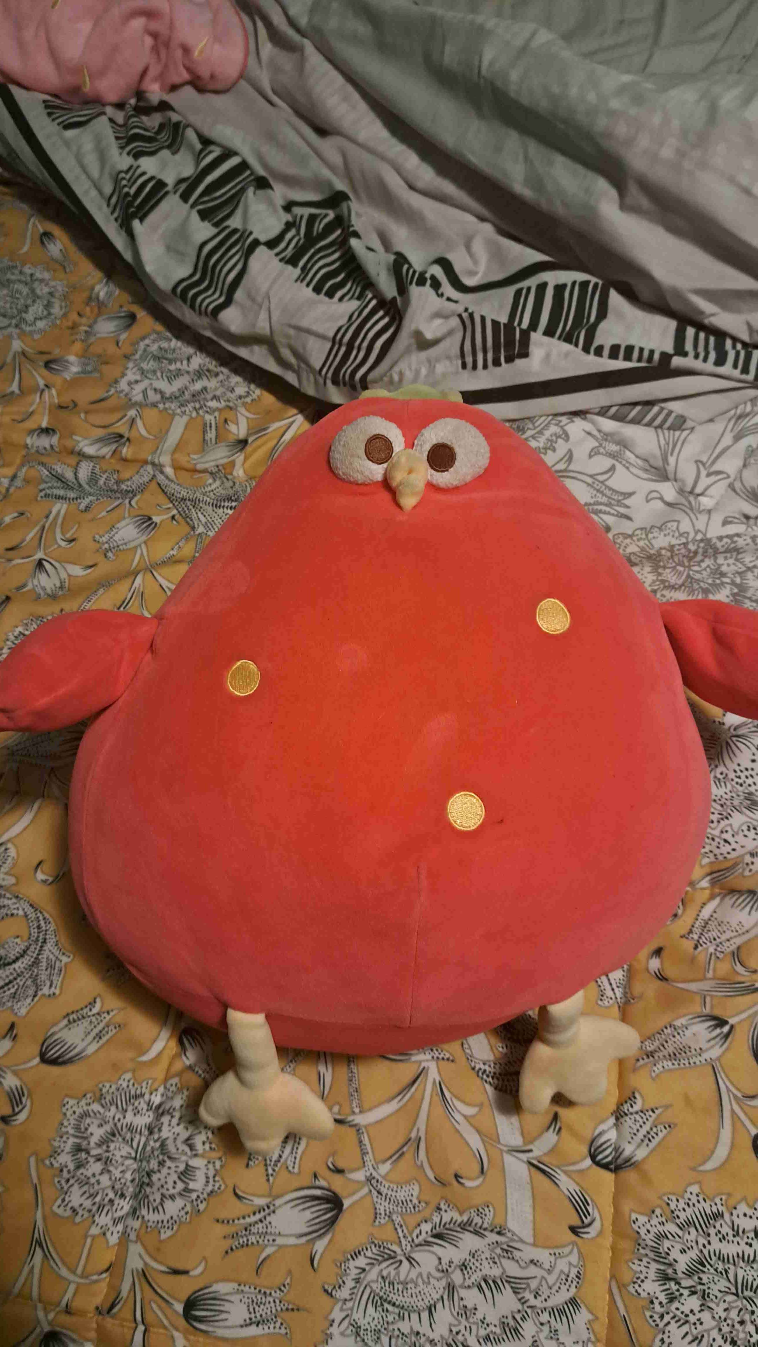 Peluche ave roja suave - miniatura 1