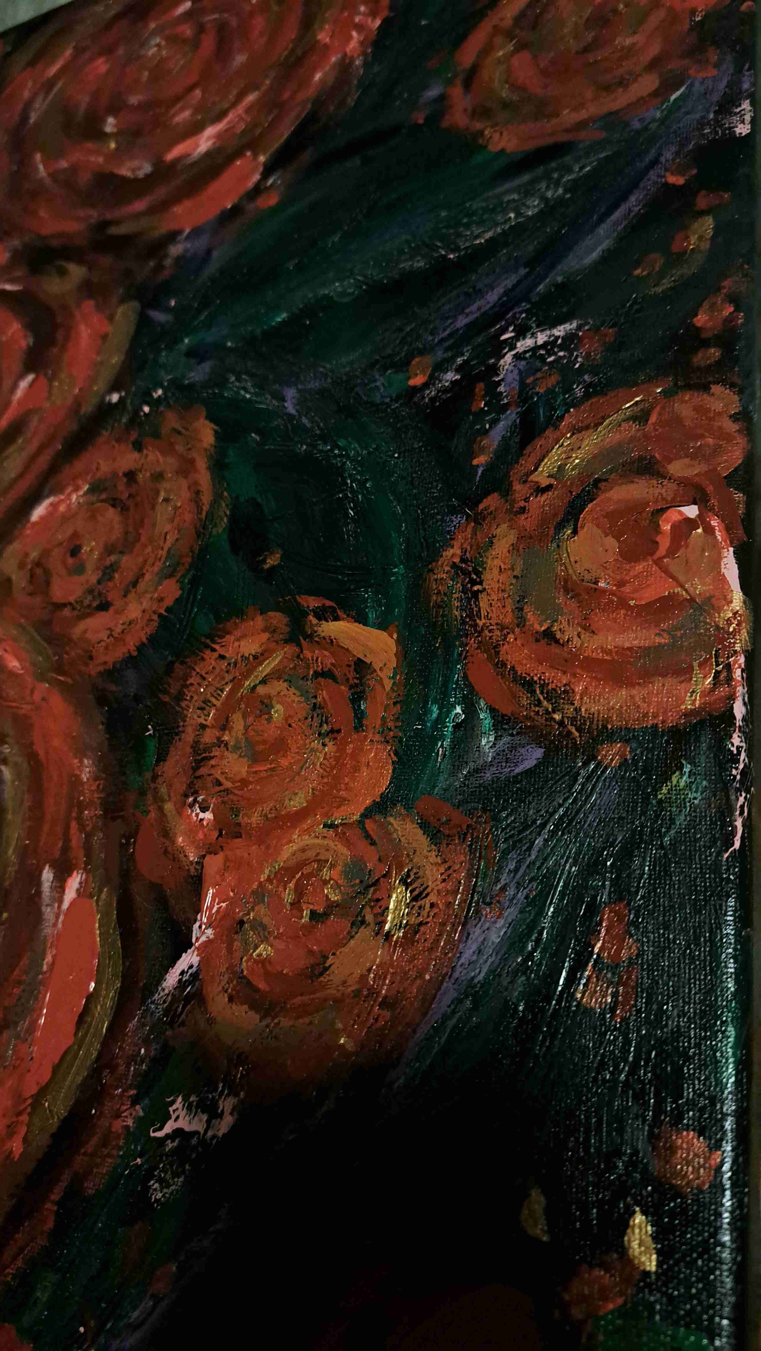 Cuadro de flores abstractas único - miniatura 2