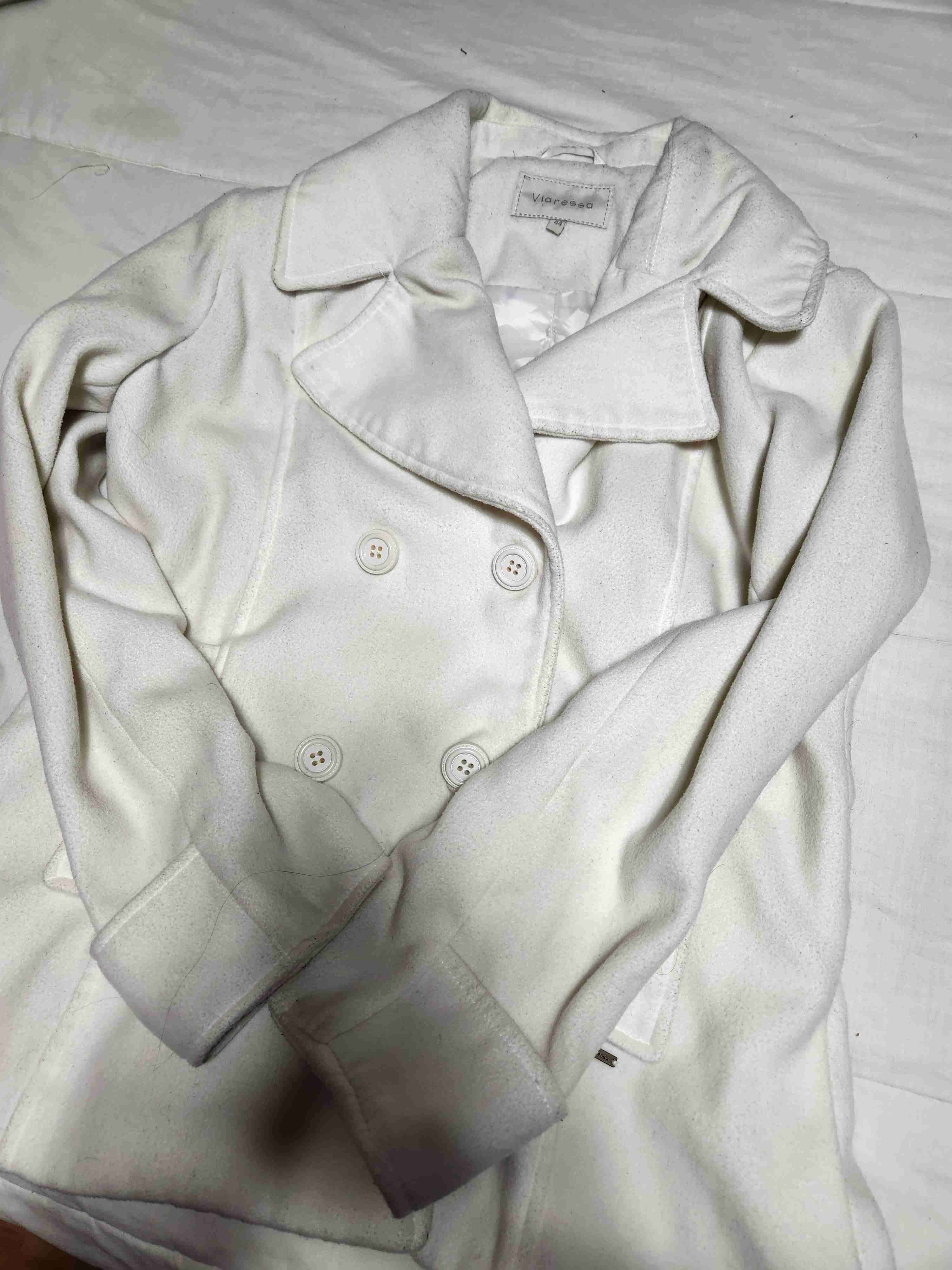 Abrigo blanco mujer botones talla 44 - miniatura 1