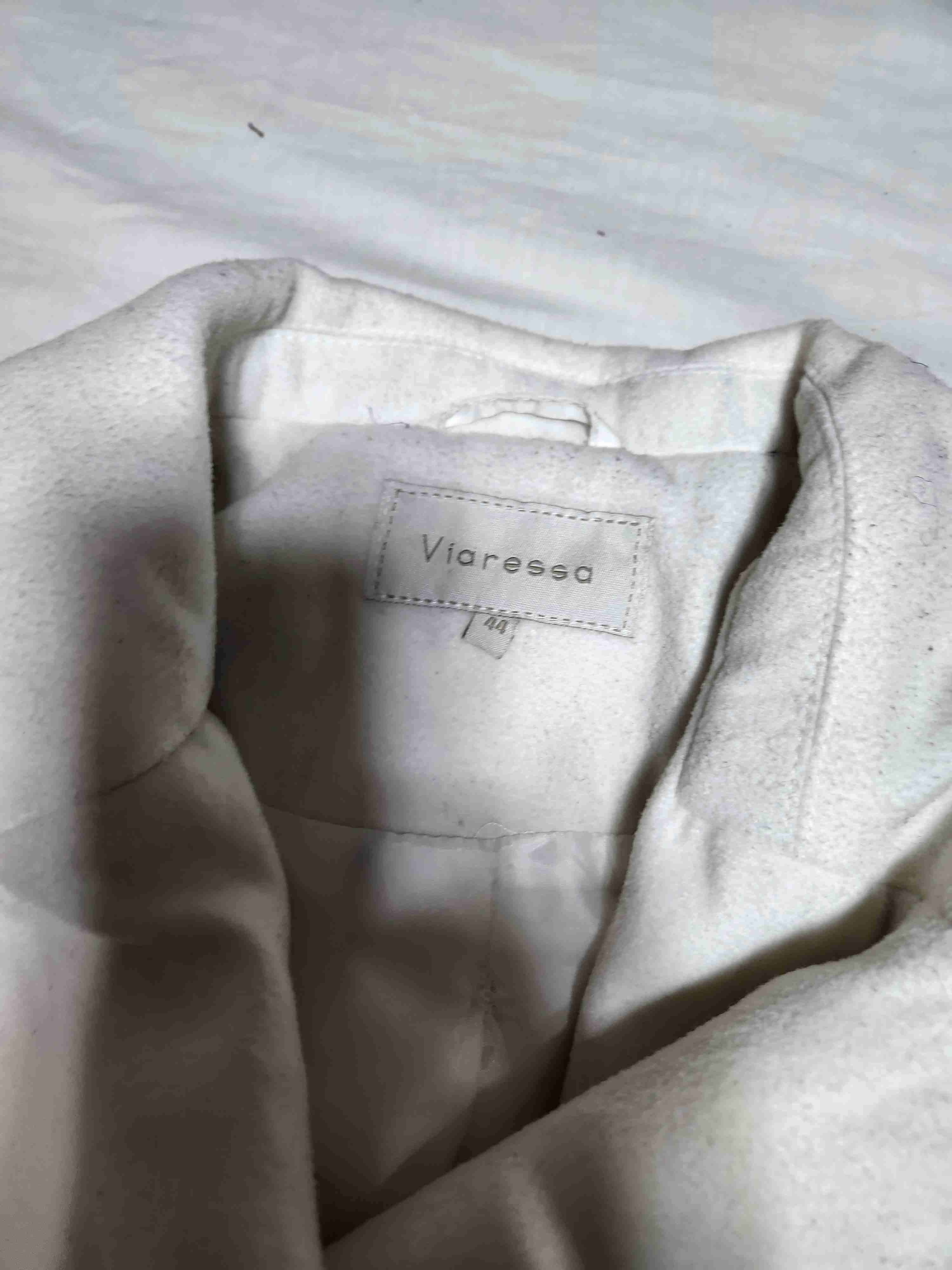 Abrigo blanco mujer botones talla 44 - miniatura 4