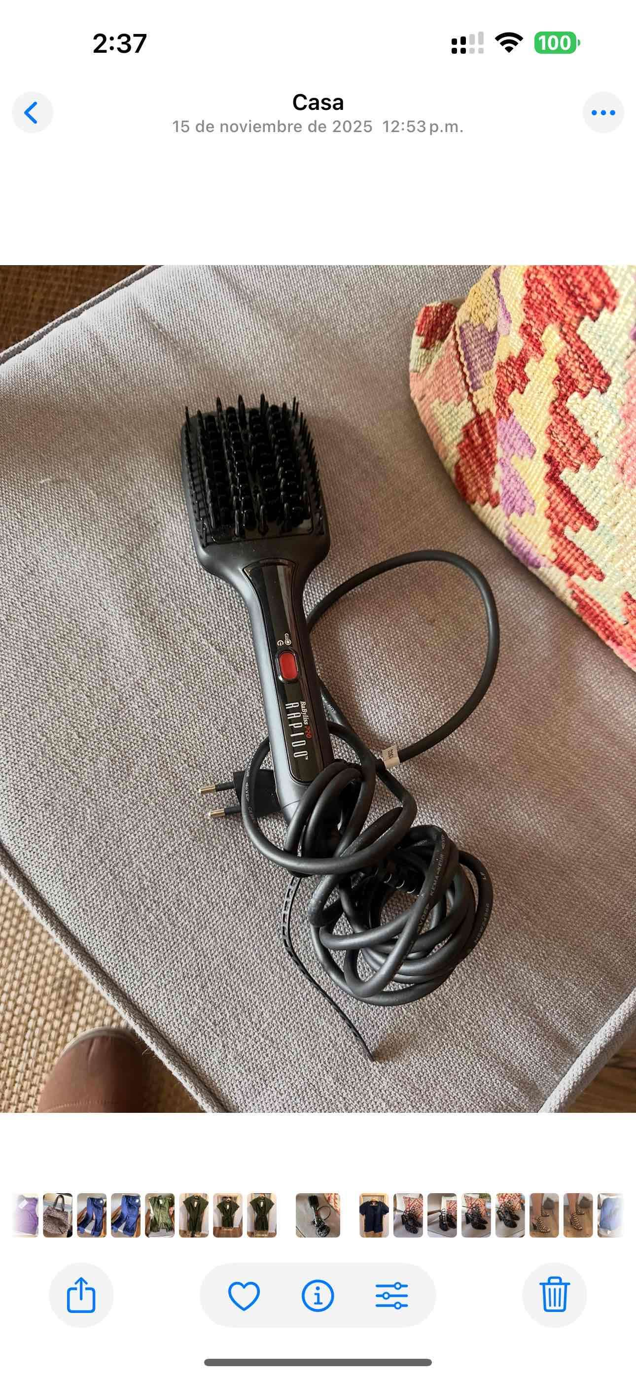 Cepillo alisador Babyliss