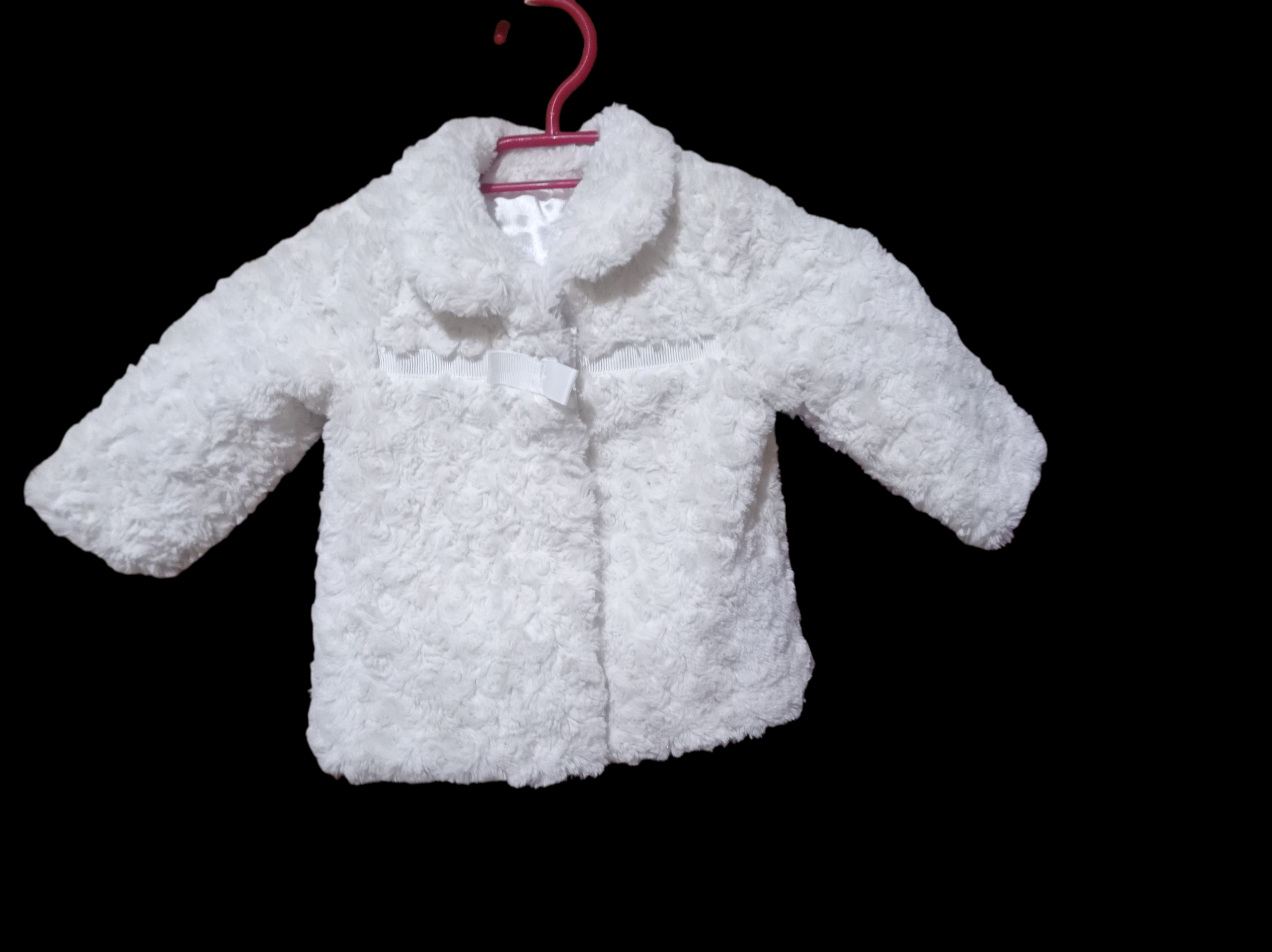 Chaqueta bebé blanca peluda - miniatura 1