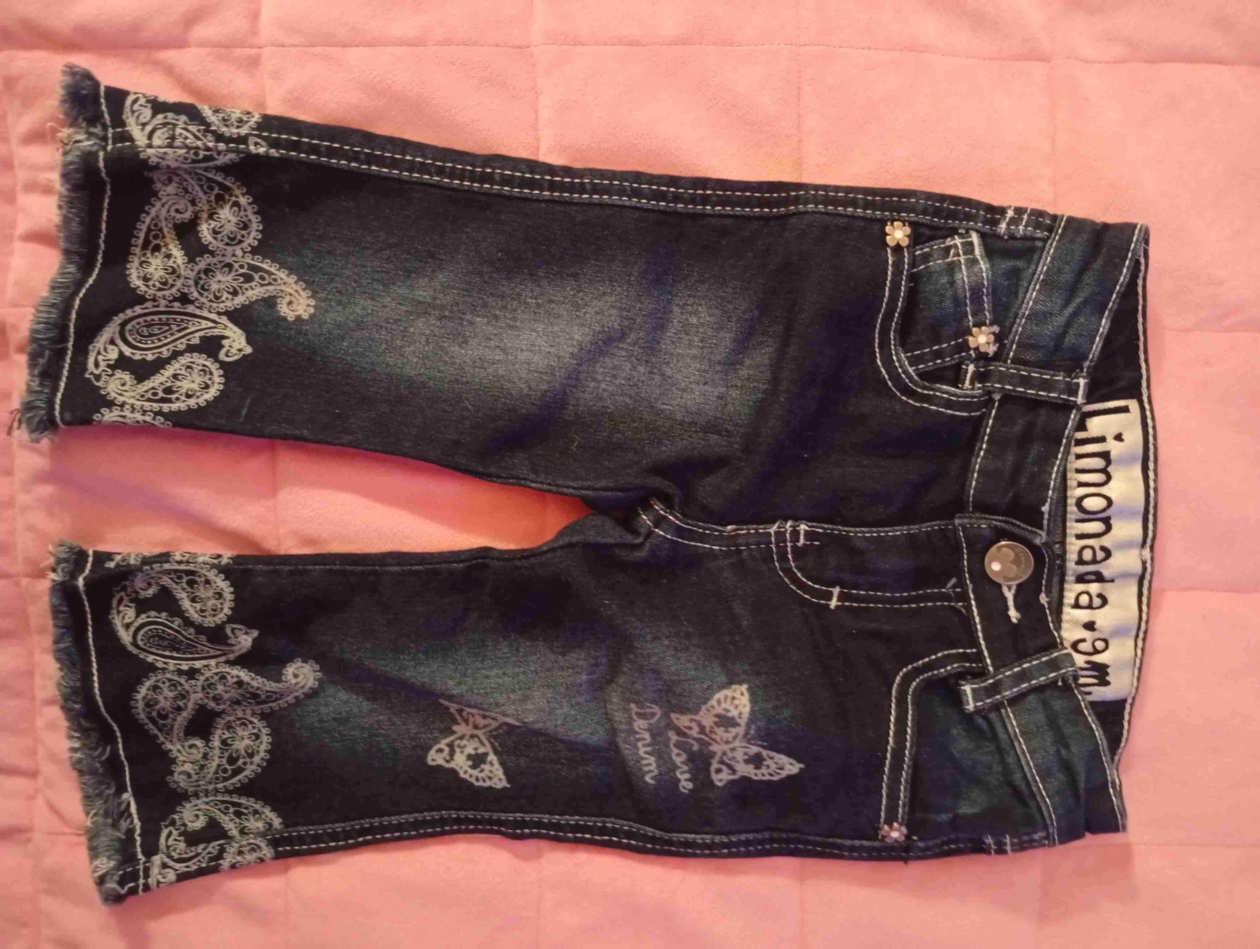 Shorts de mezclilla bordados - miniatura 1