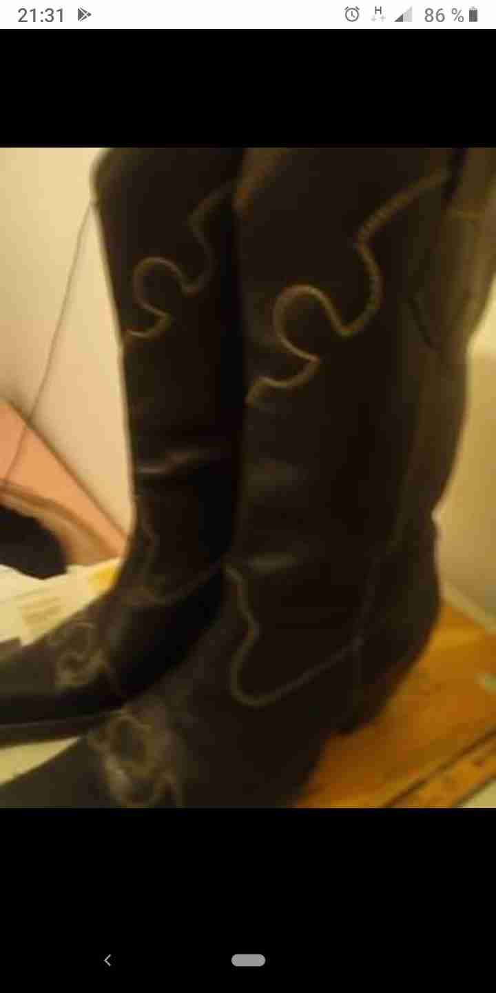 Botas vaqueras negras - miniatura 1