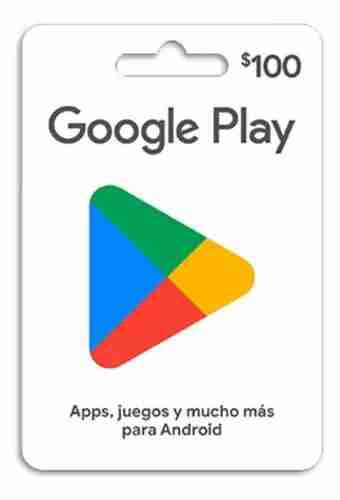 Tarjeta Google Play $100