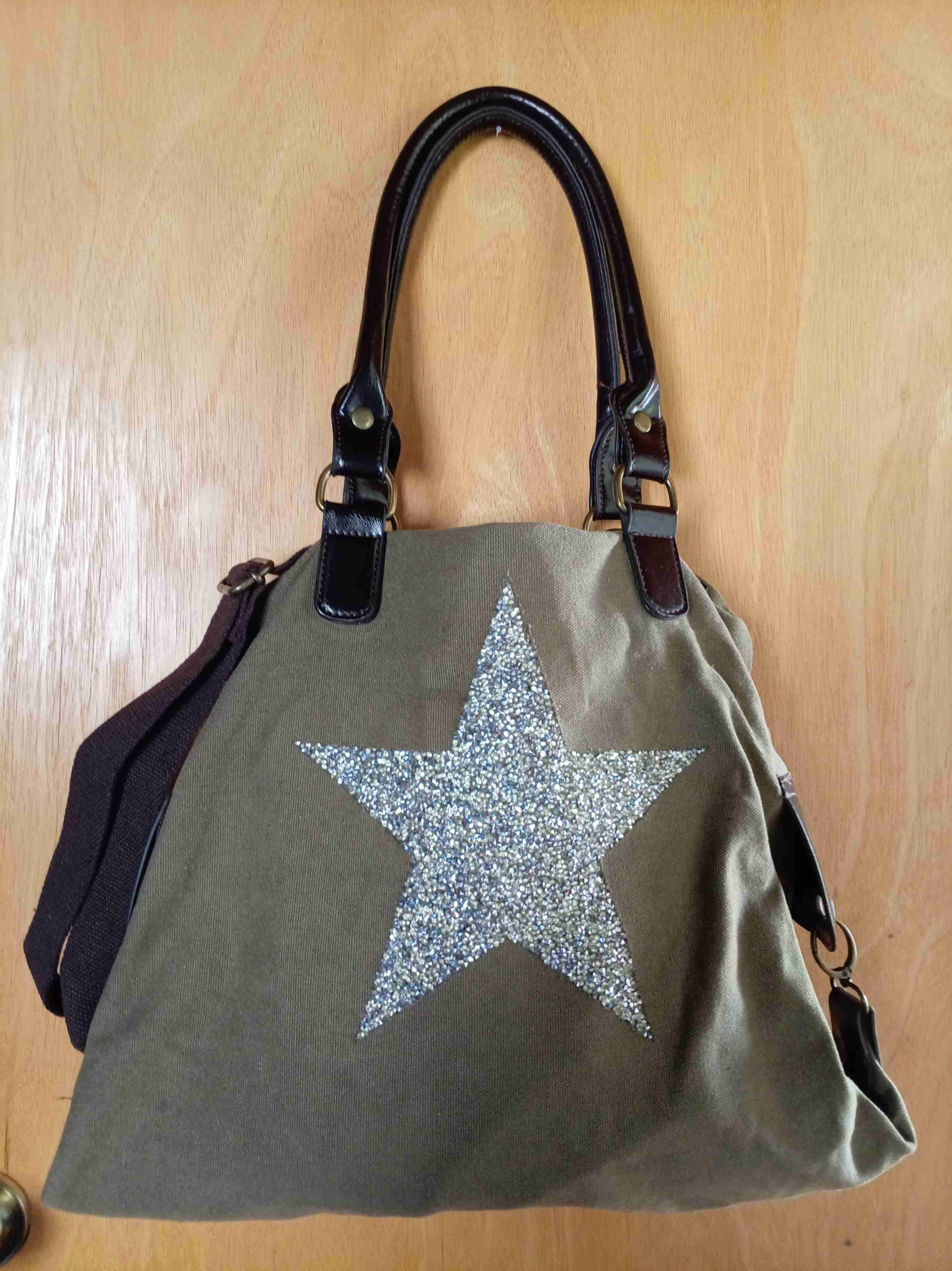 Bolso verde con estrella brillante - miniatura 1