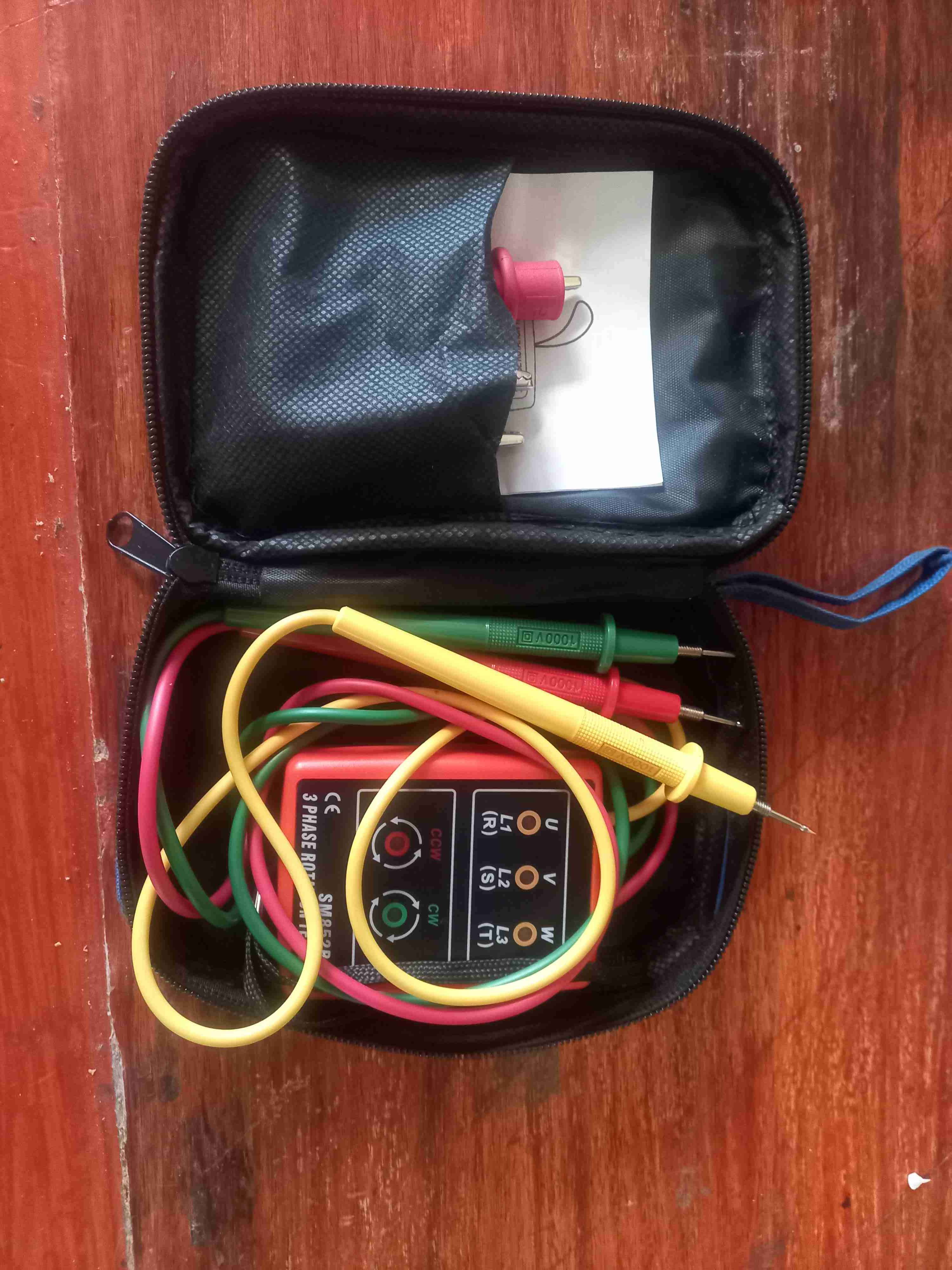 Probador de fase trifásico secuensimetro