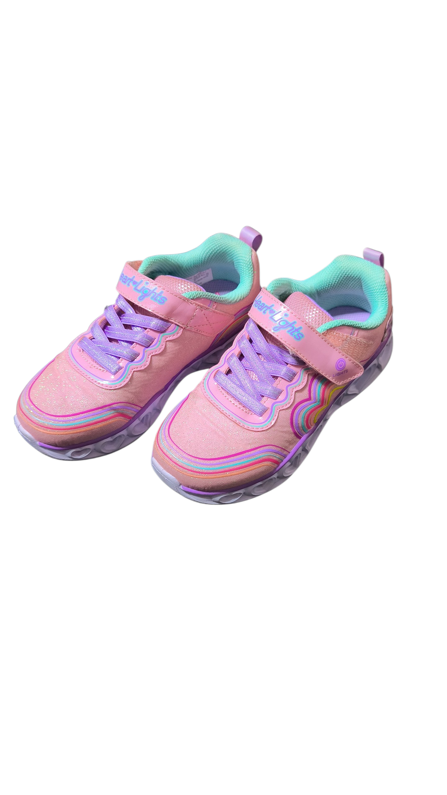 Zapatillas infantiles luminosas rosadas