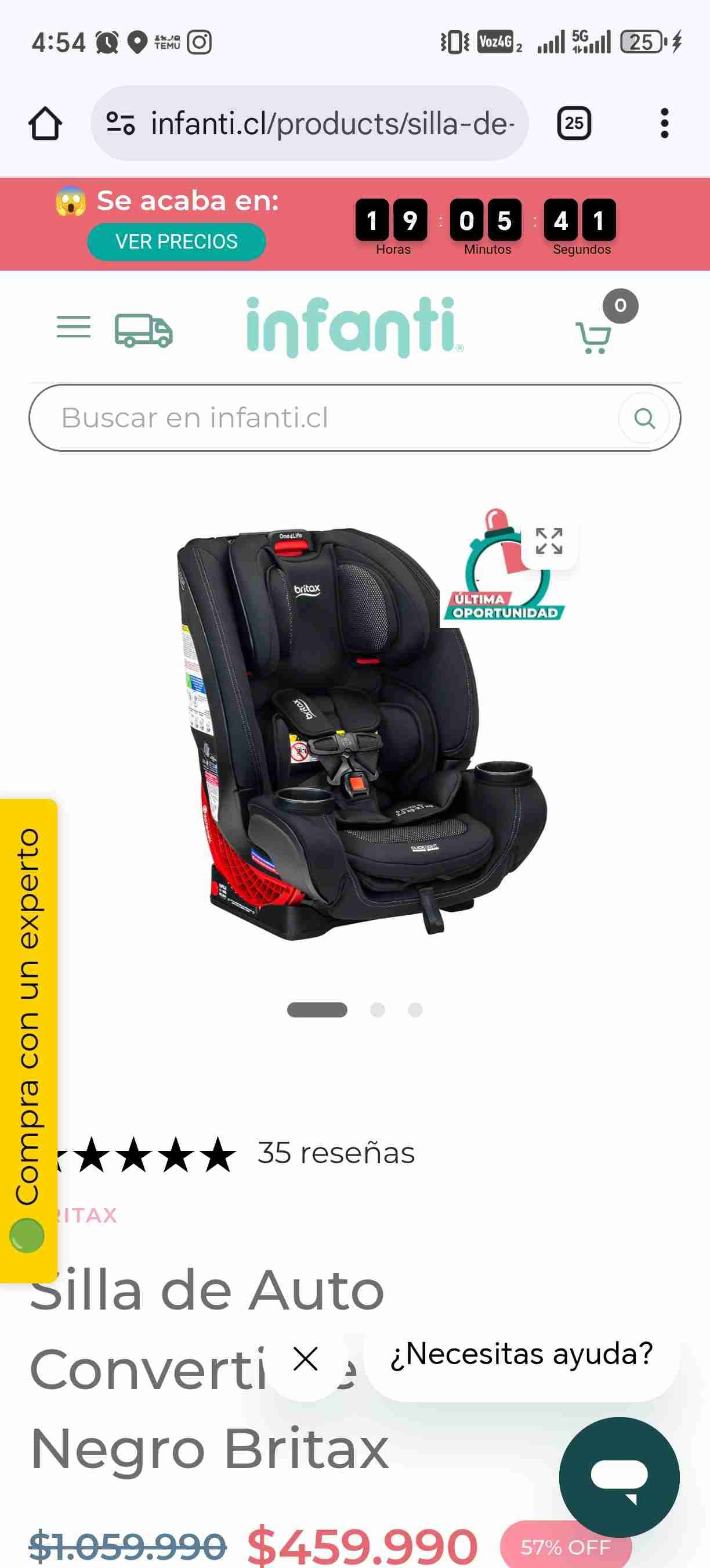 Silla de auto Britax One4Life - miniatura 2
