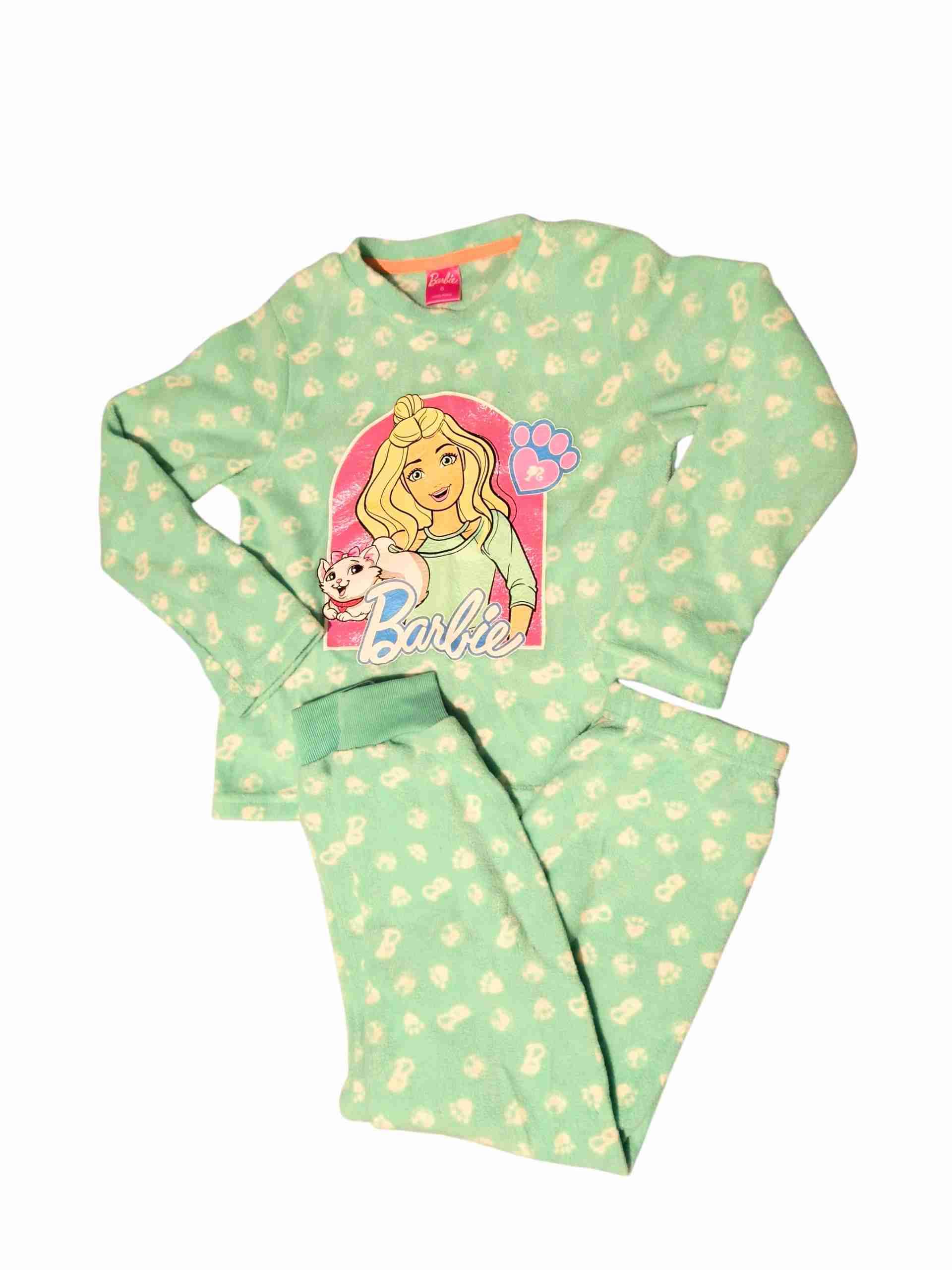 Pijama infantil Barbie verde claro