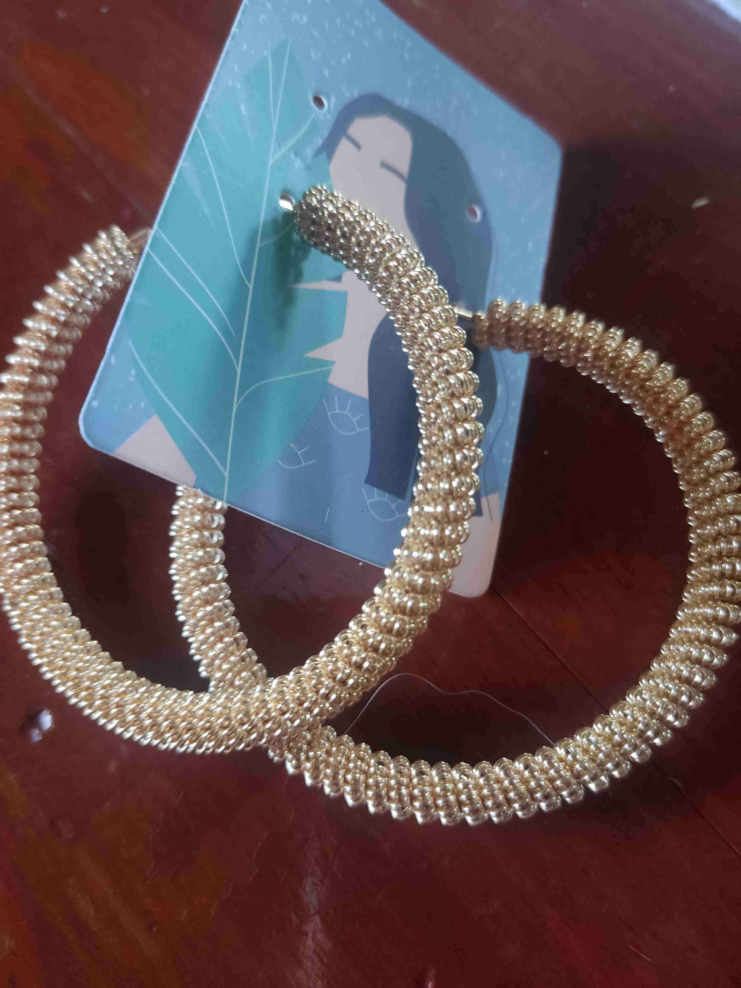 Aros dorados grandes - miniatura 4