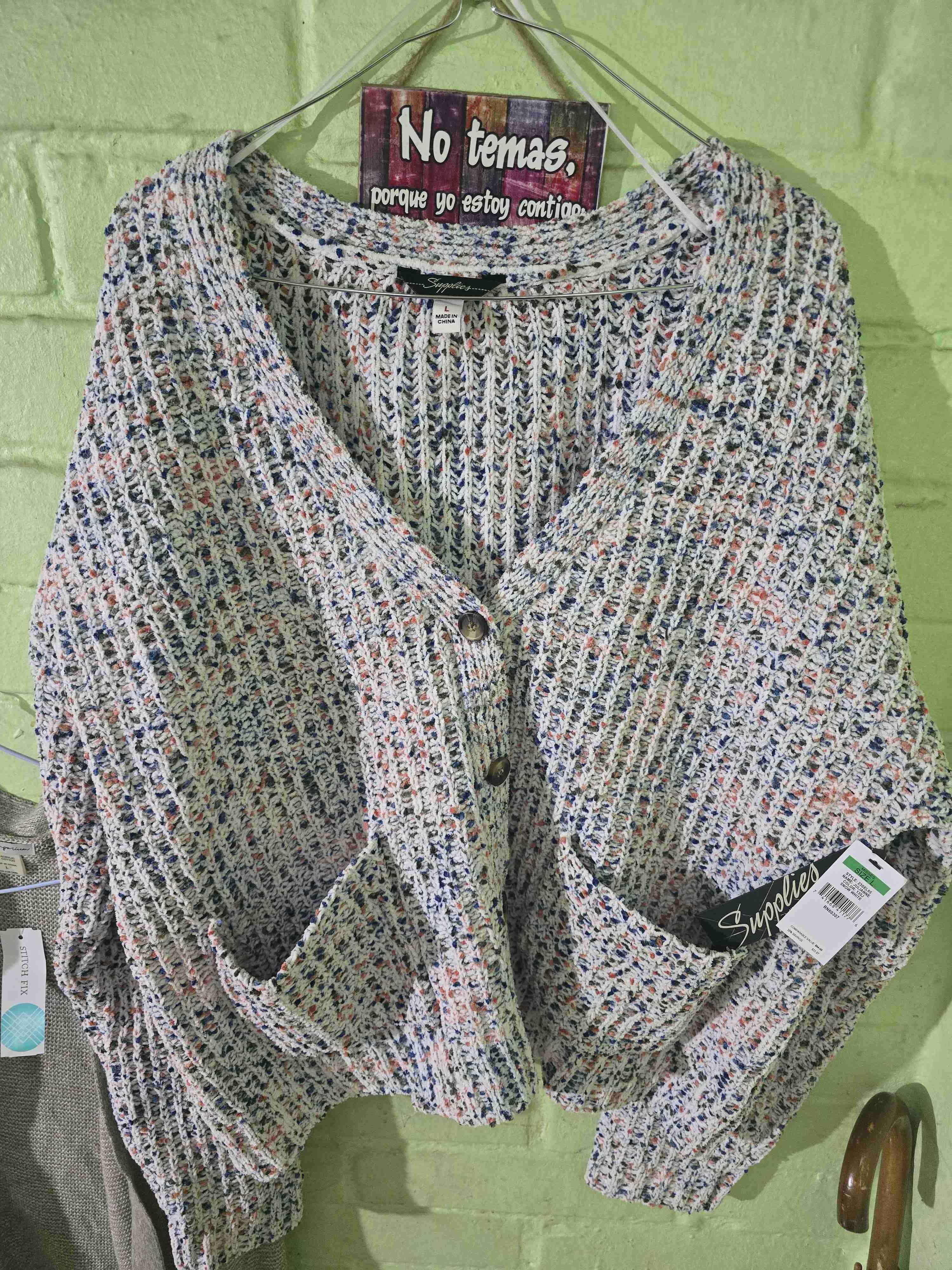 Cardigan multicolor texturizado - miniatura 1