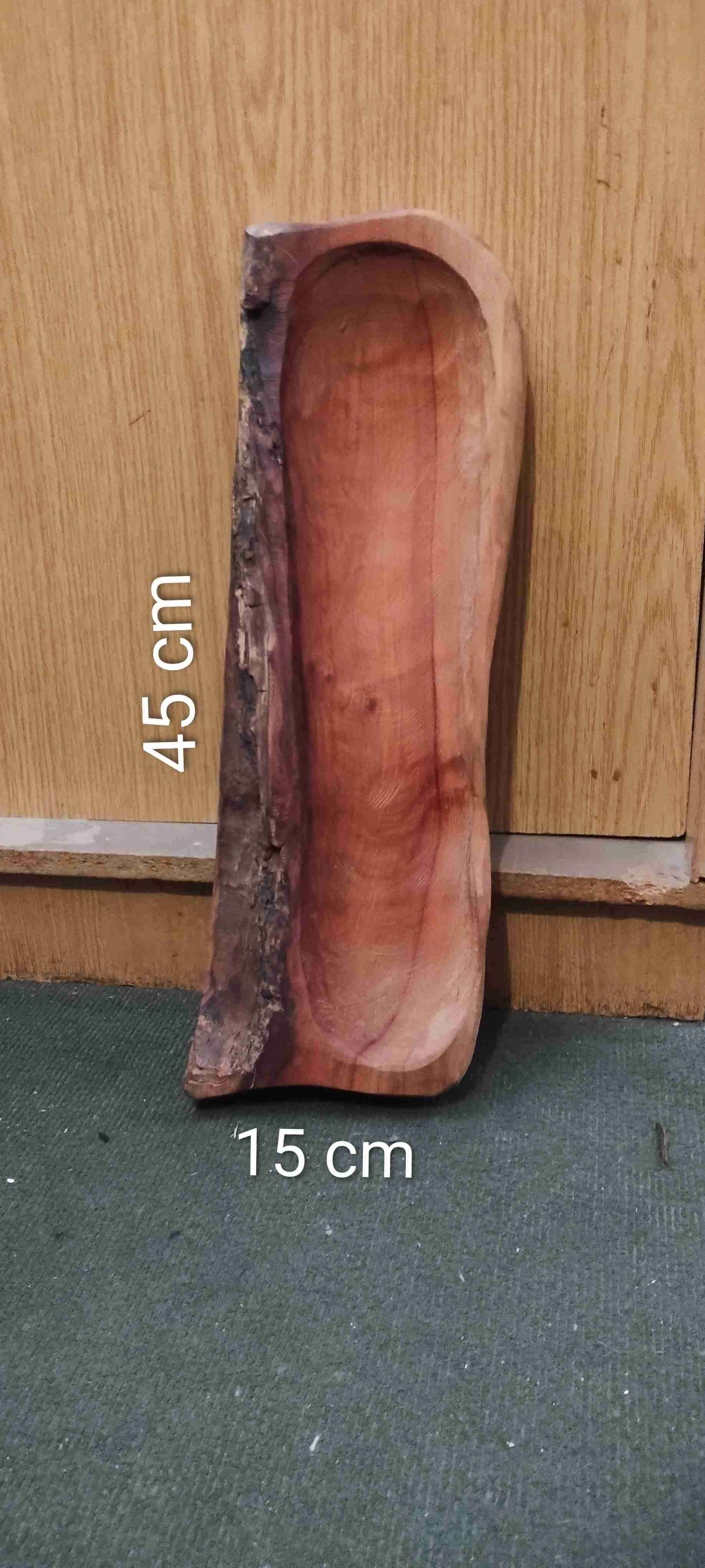 Plato de madera natural 45cm