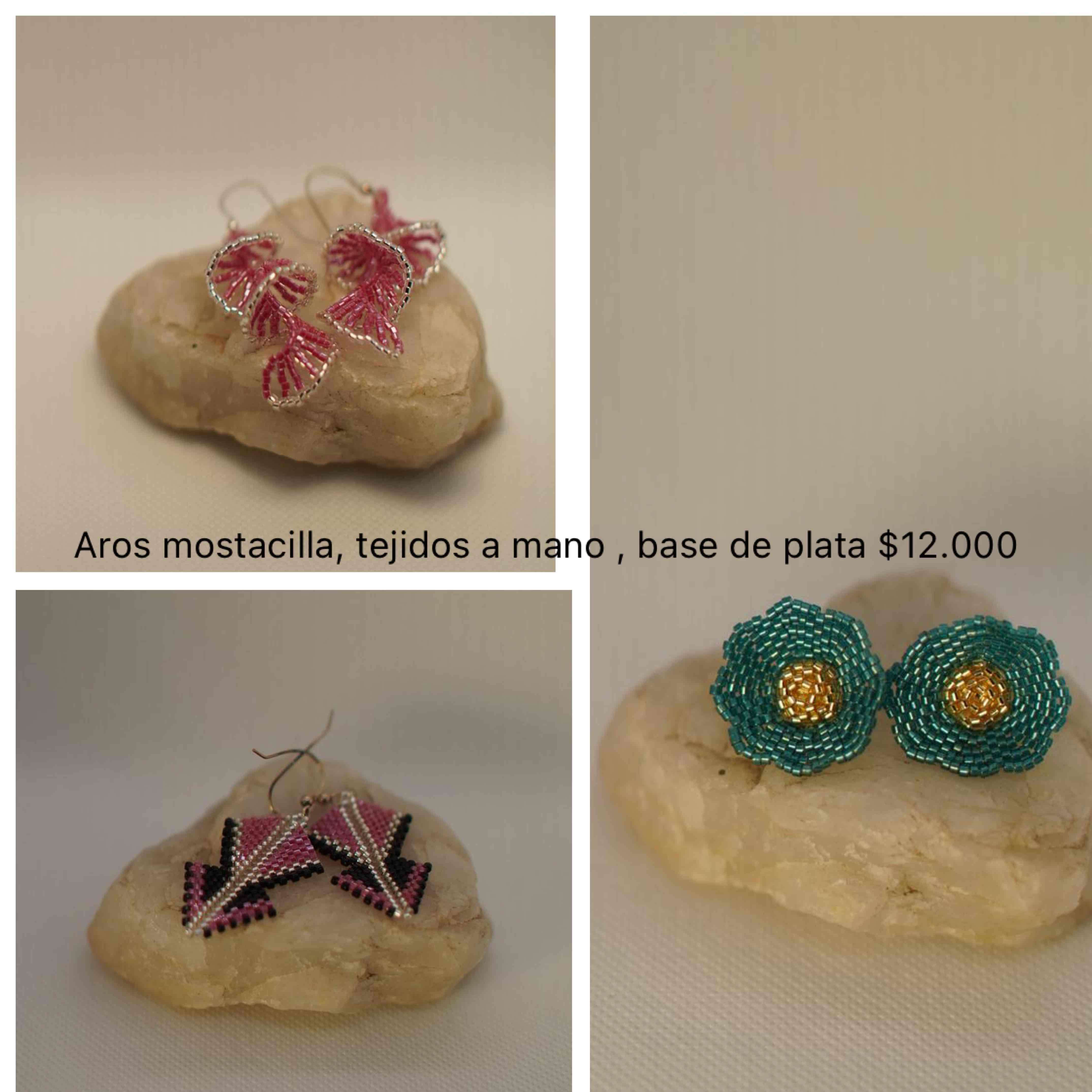 Aros mostacilla tejidos a mano - miniatura 1