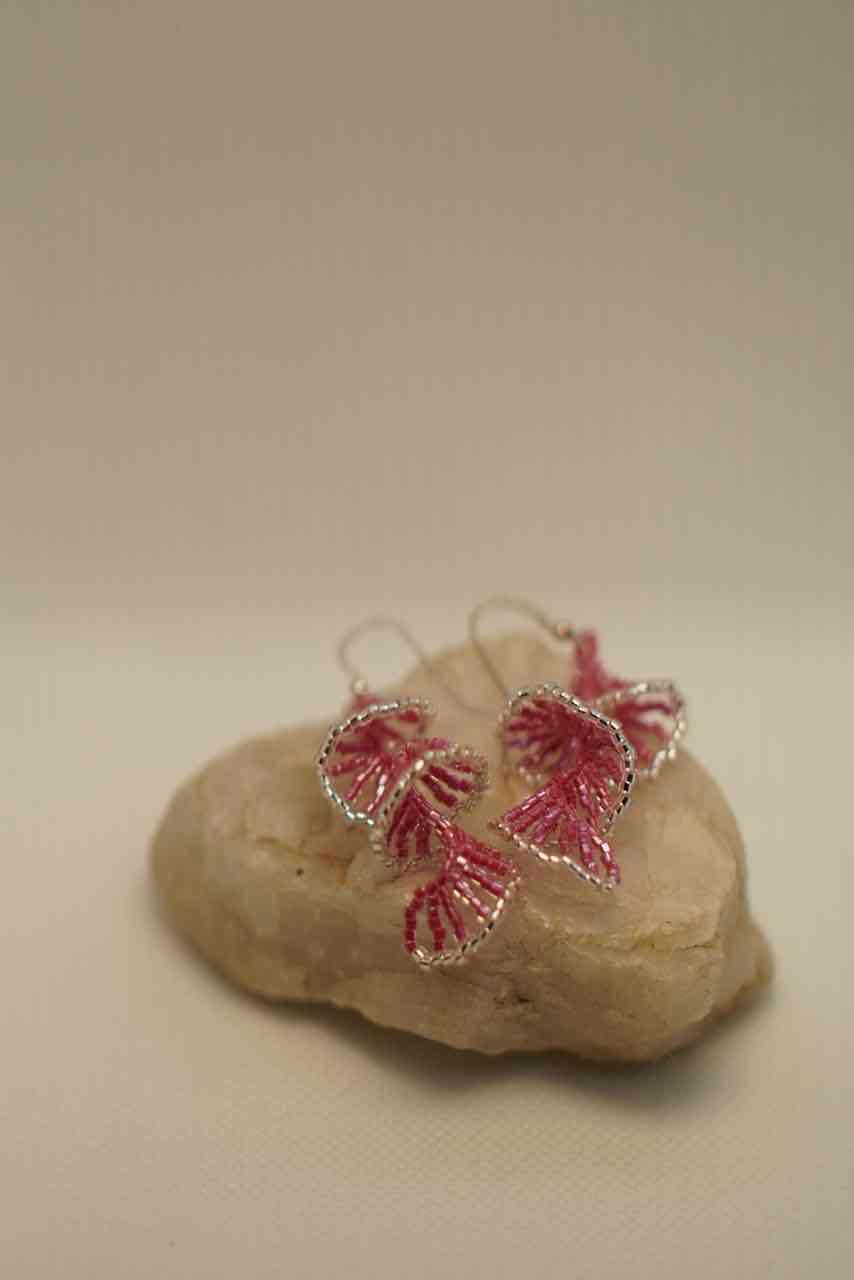 Aros mostacilla tejidos a mano - miniatura 2