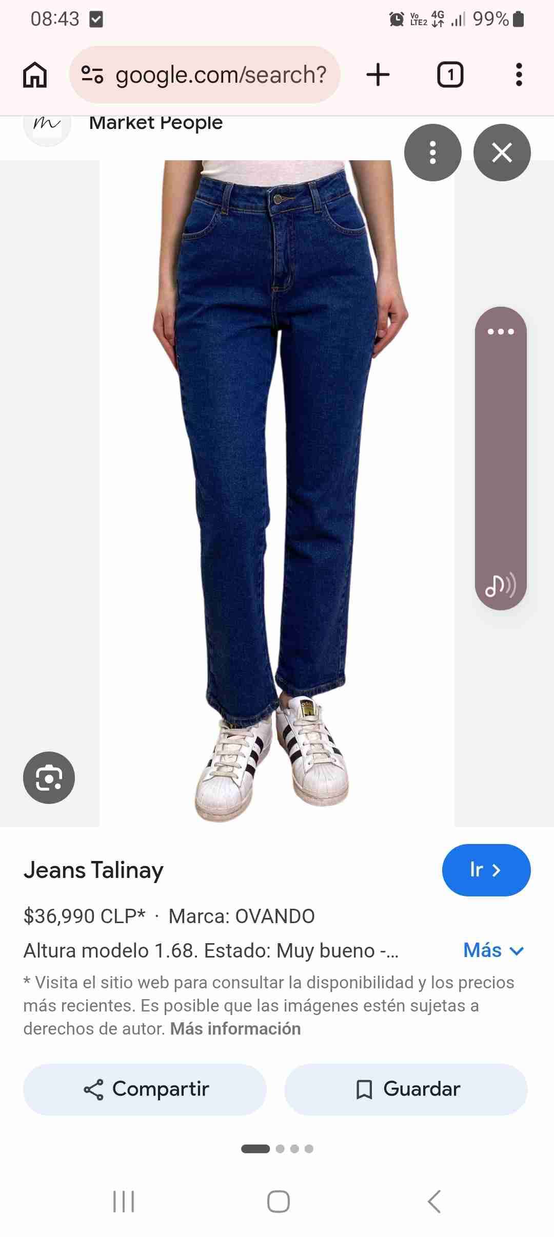 Jeans azul de mezclilla - miniatura 5