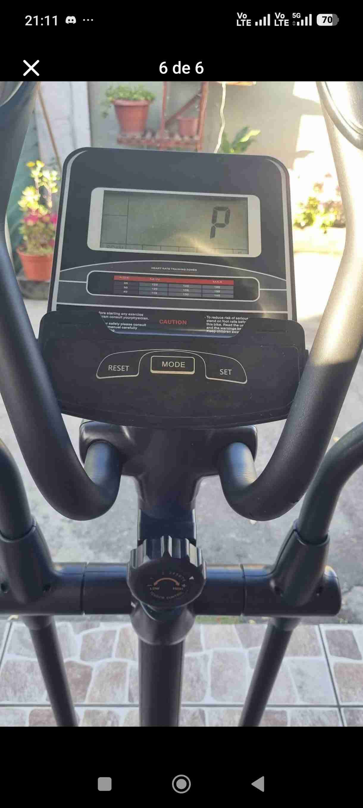 Elíptica de ejercicio negra - miniatura 6