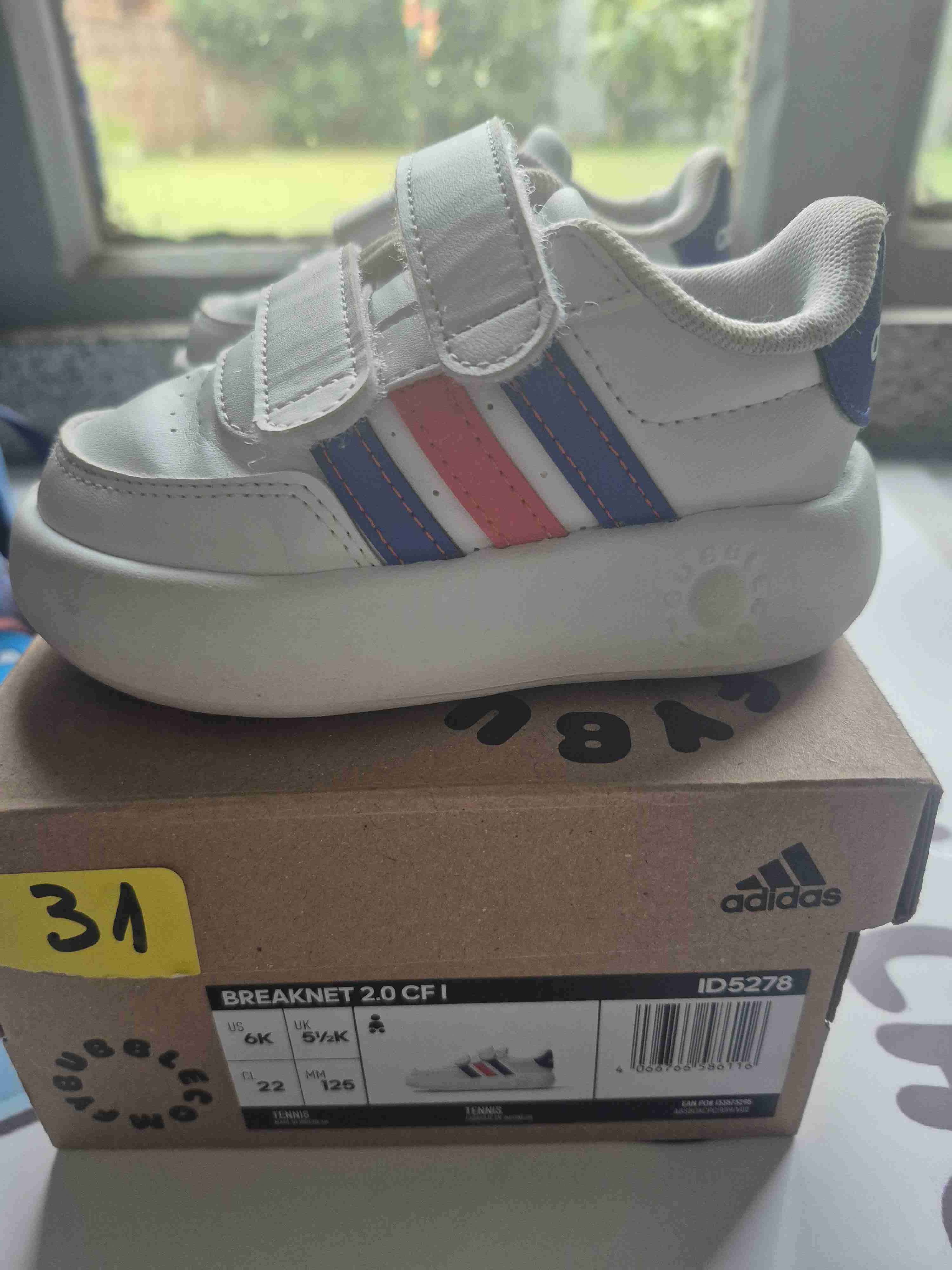 Zapatillas blancas infantiles Adidas - miniatura 1