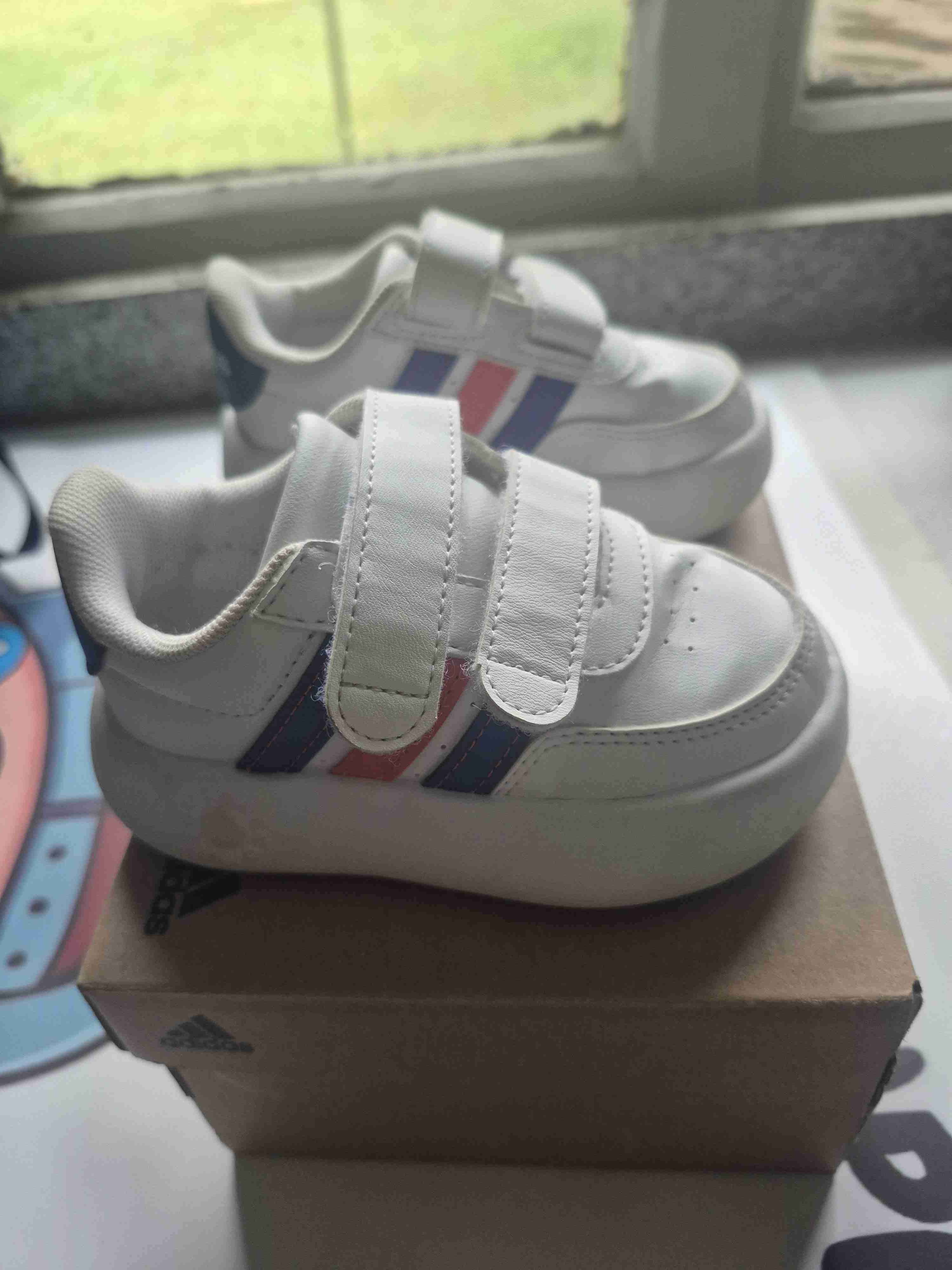 Zapatillas blancas infantiles Adidas - miniatura 3