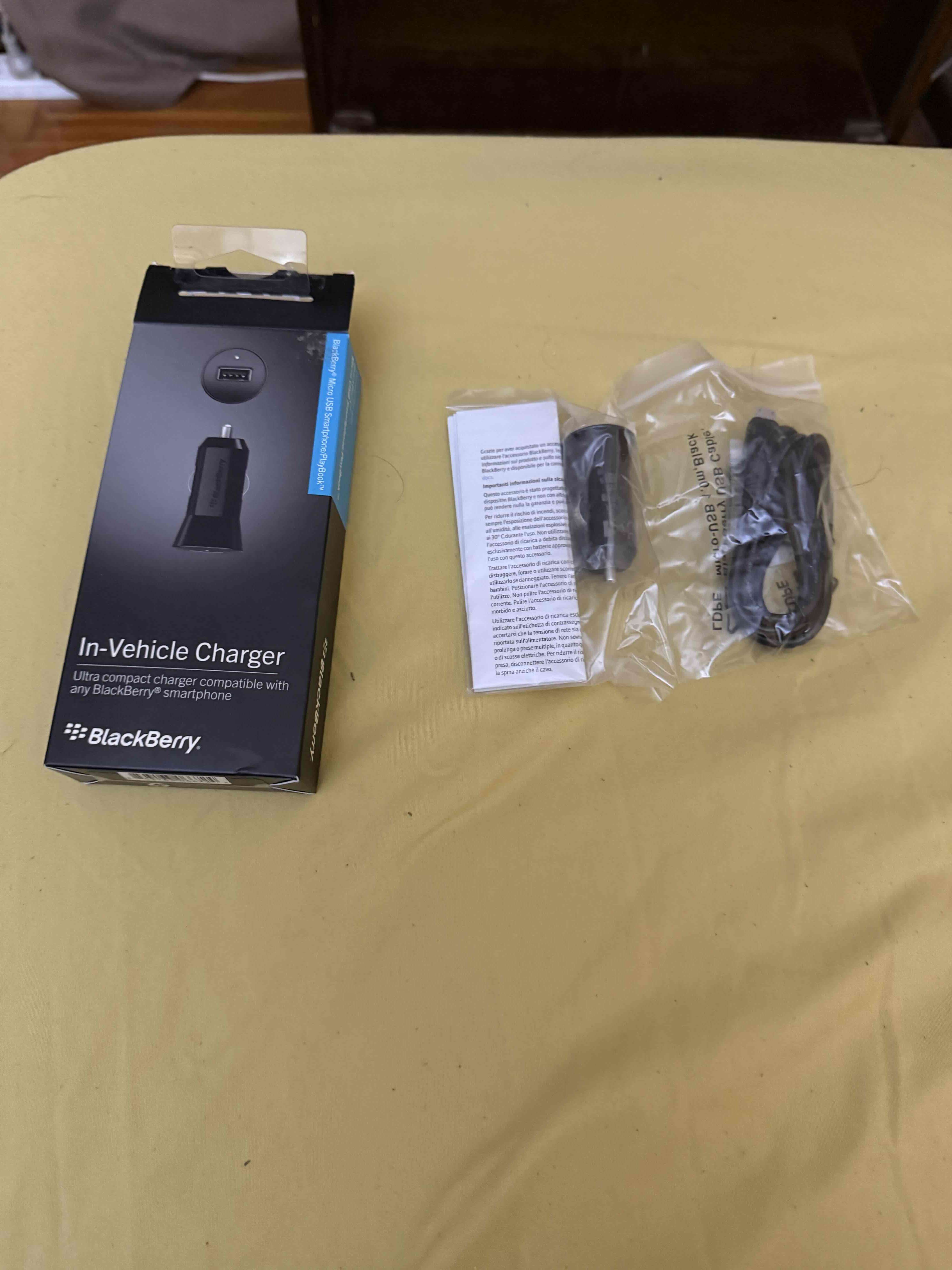 Cargador para auto USB BlackBerry