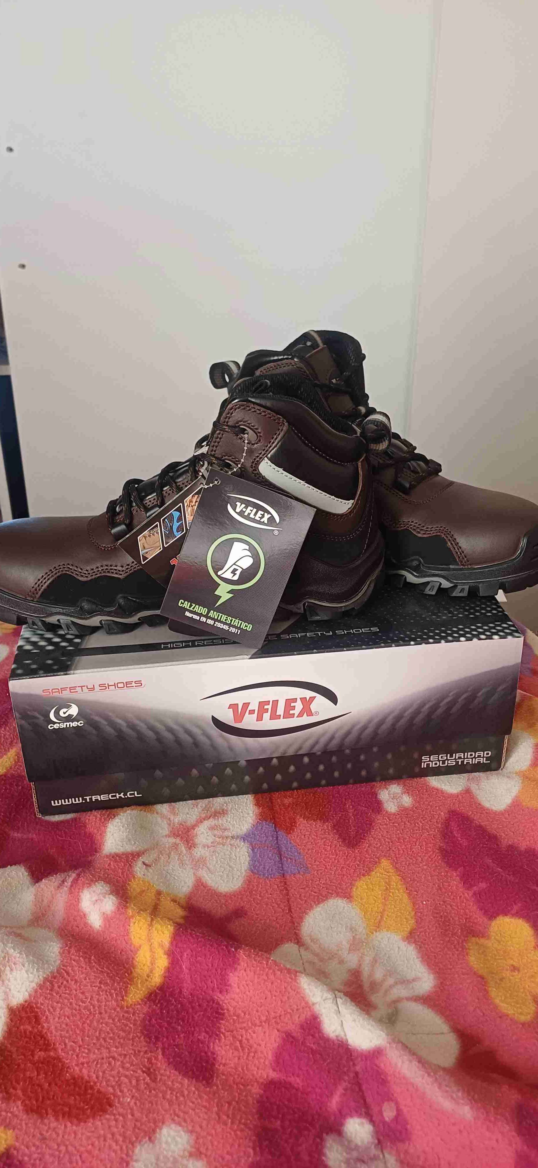 Zapatos de seguridad marrones V-Flex - miniatura 1