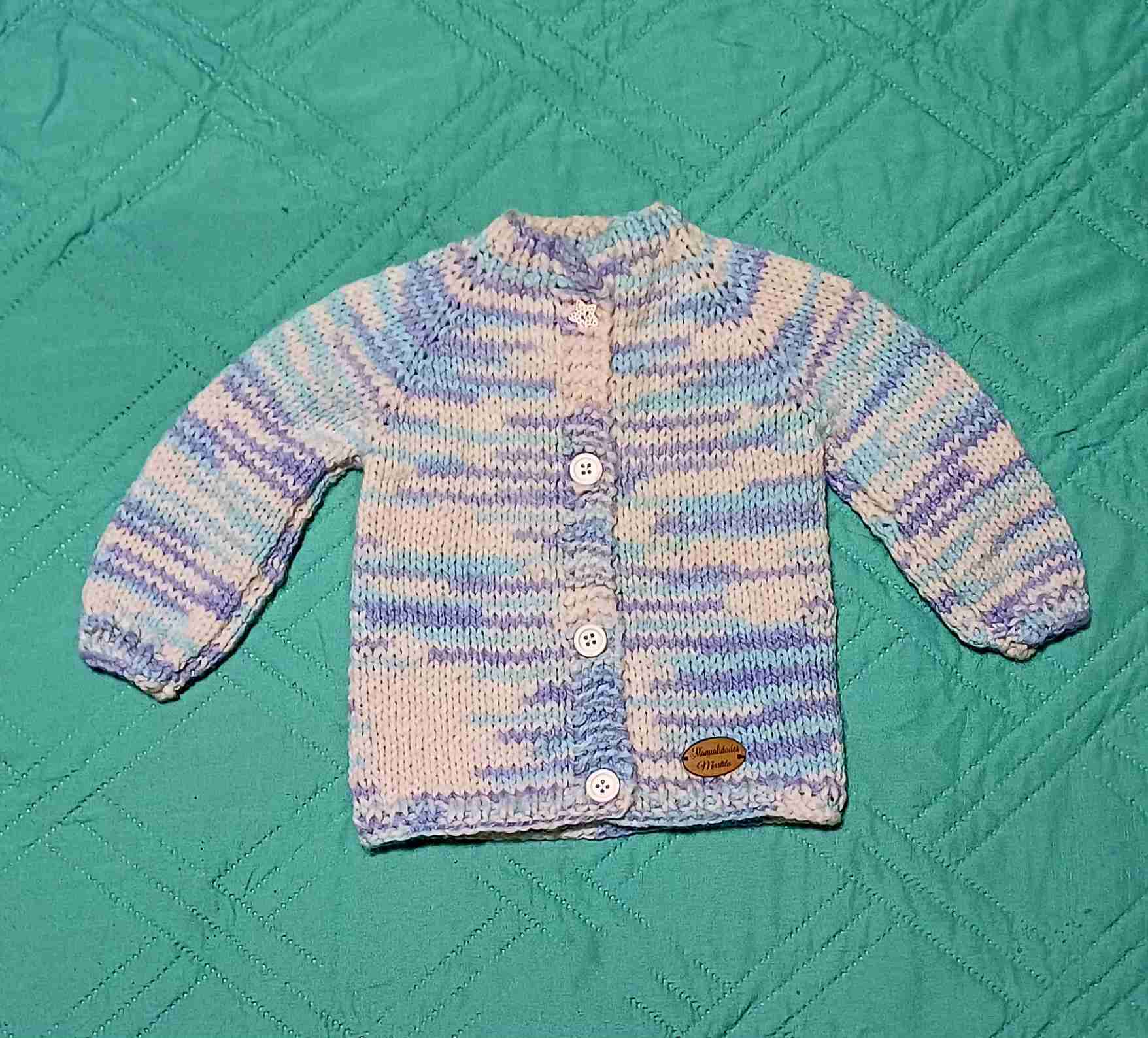 Chaleco bebé tejido multicolor - miniatura 1