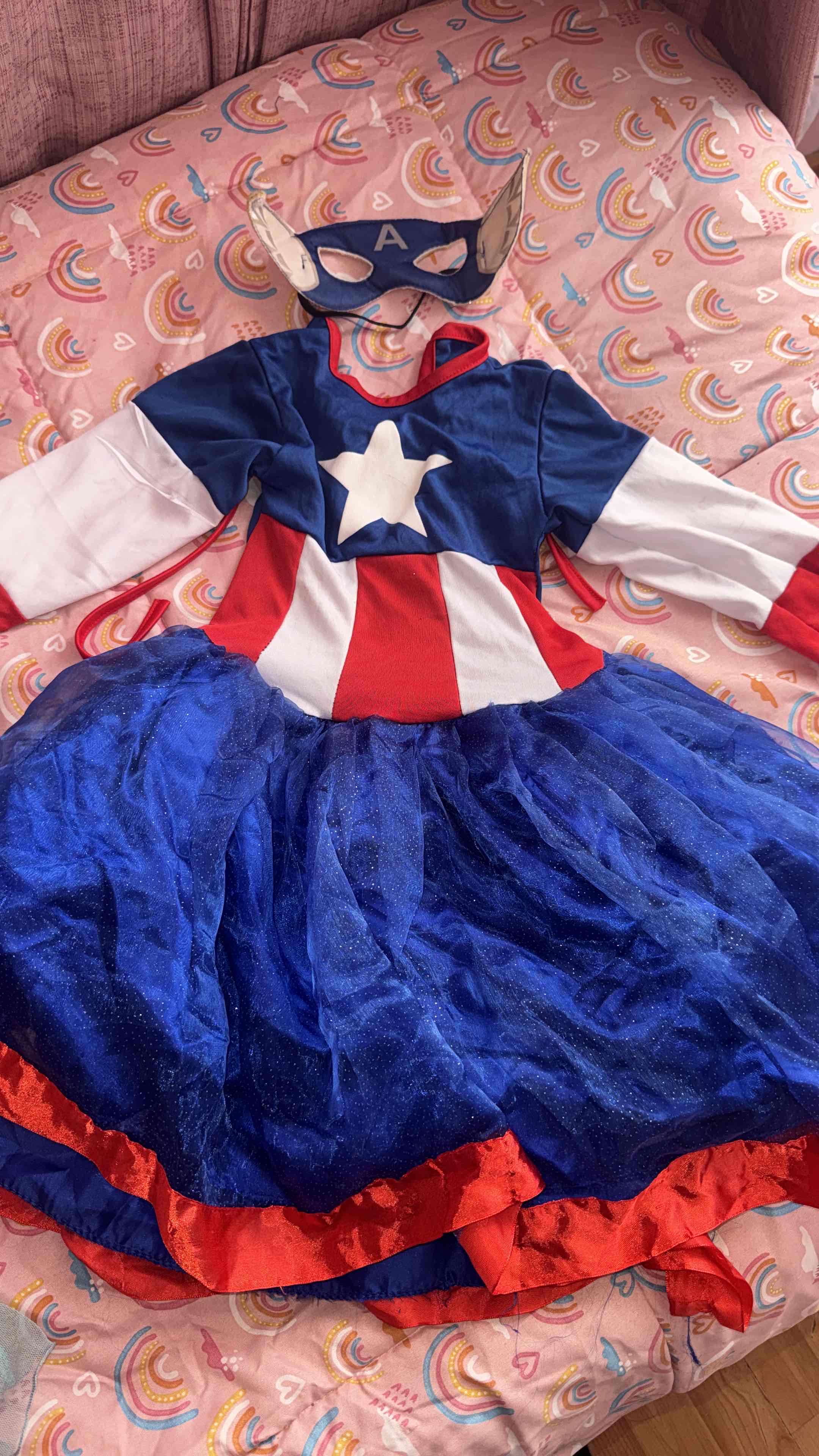 Disfraz infantil de superhéroe capitana América