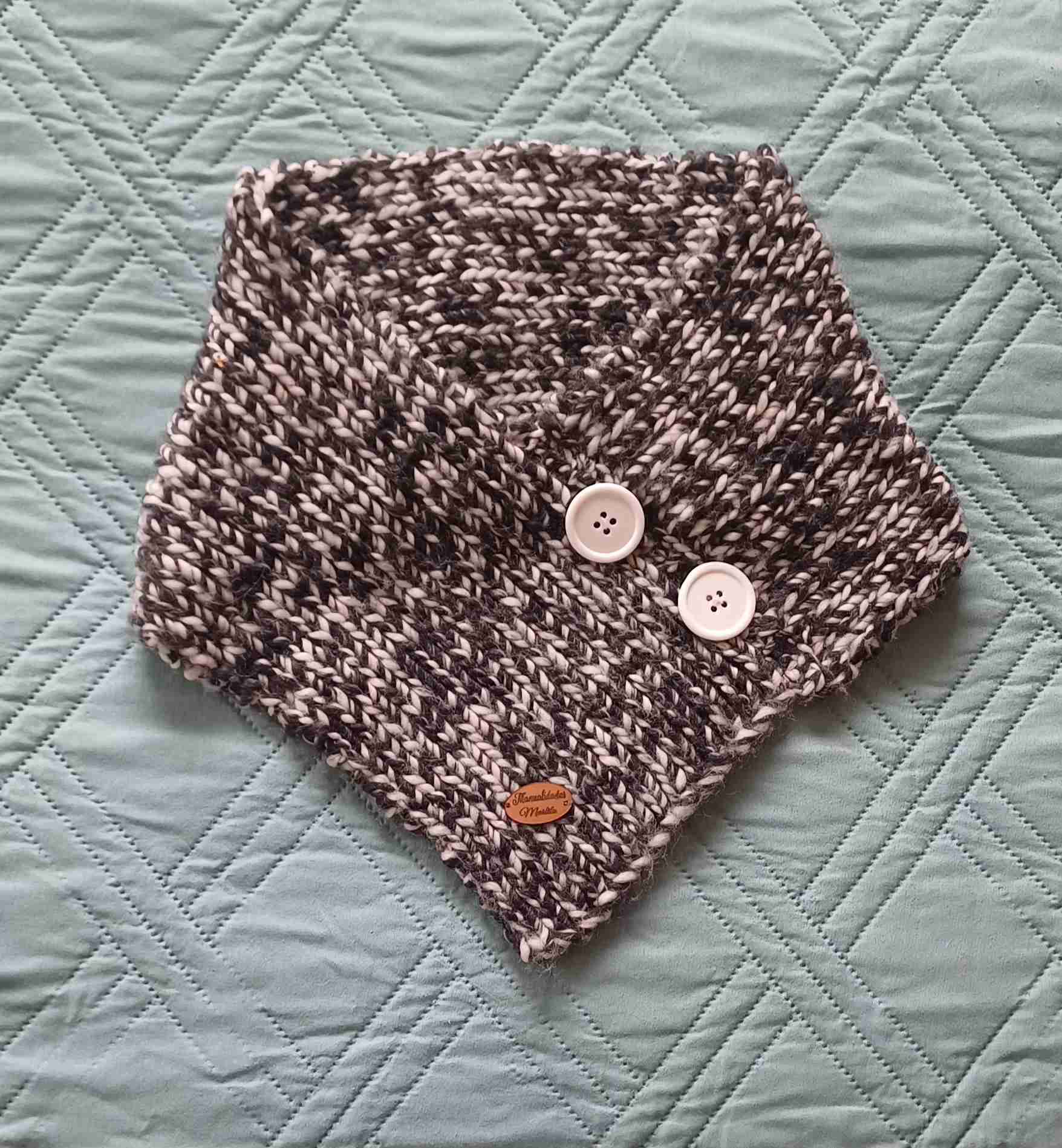 Cuello tejido  botón - miniatura 3