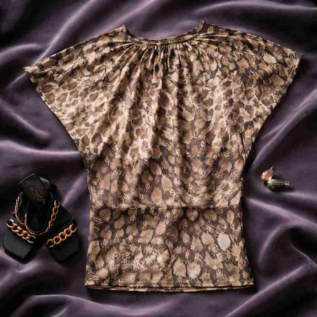 Vestido estampado azul ajustable - miniatura 2