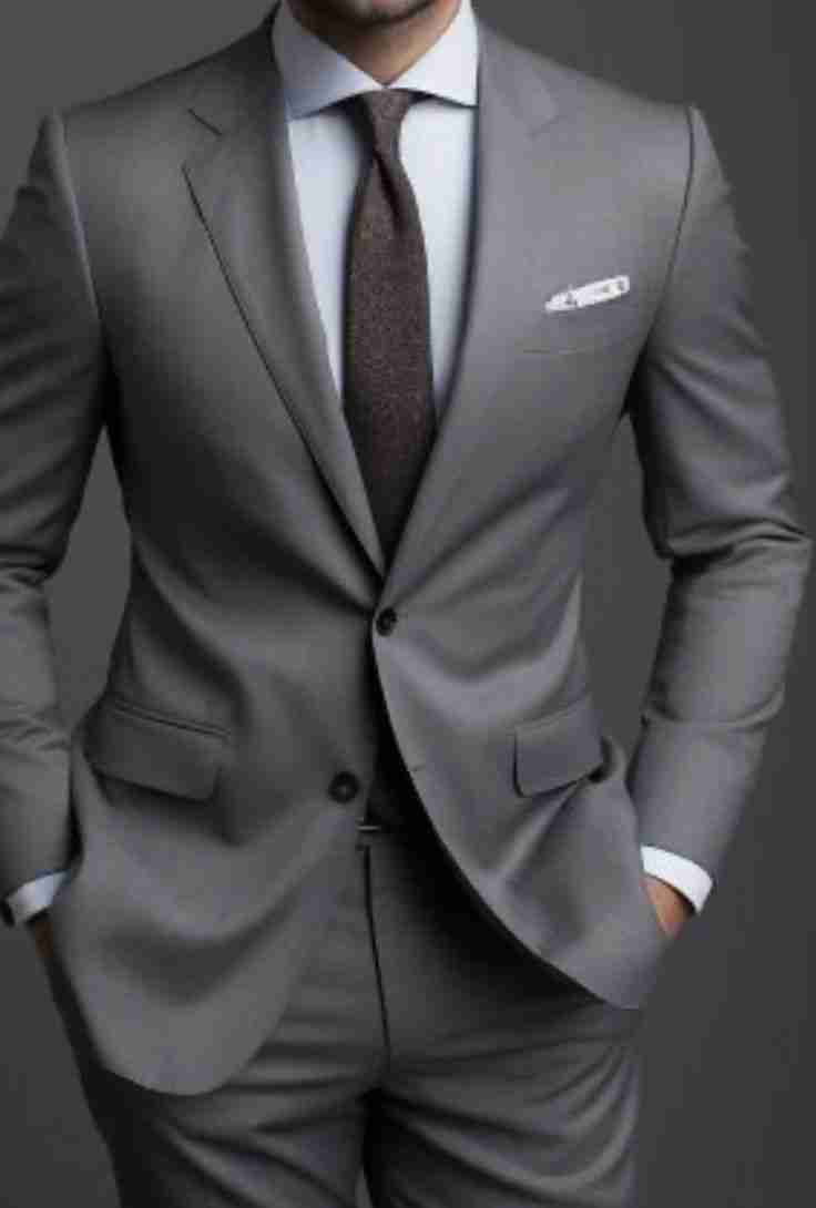 Traje gris oscuro elegante - miniatura 3