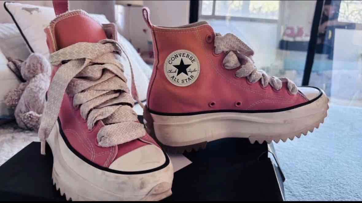 Zapatillas rosadas de lona Converse original - miniatura 2