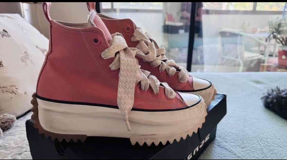 Zapatillas rosadas de lona Converse original - miniatura 3