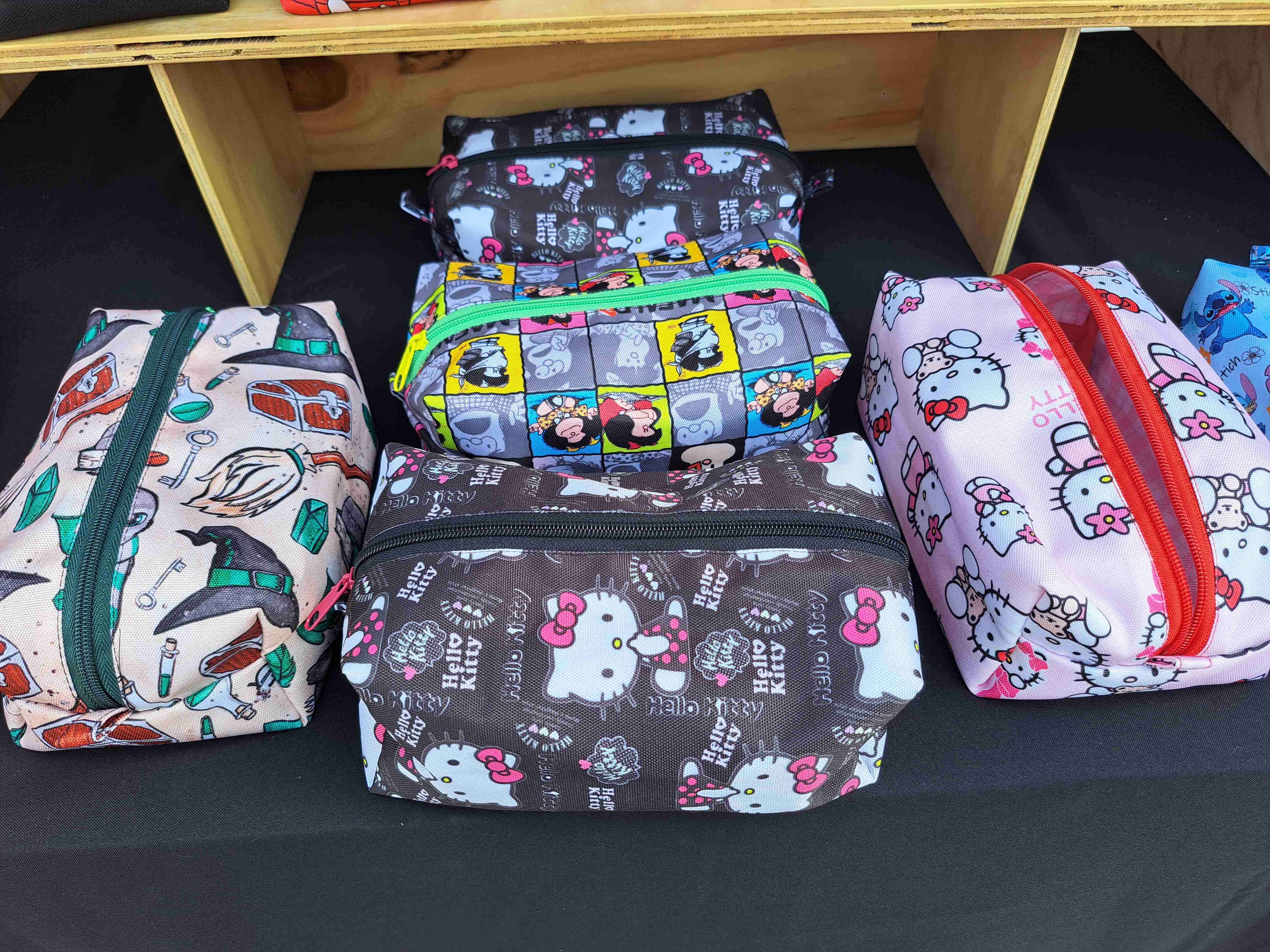 Neceser de cuero sintético negro - miniatura 2