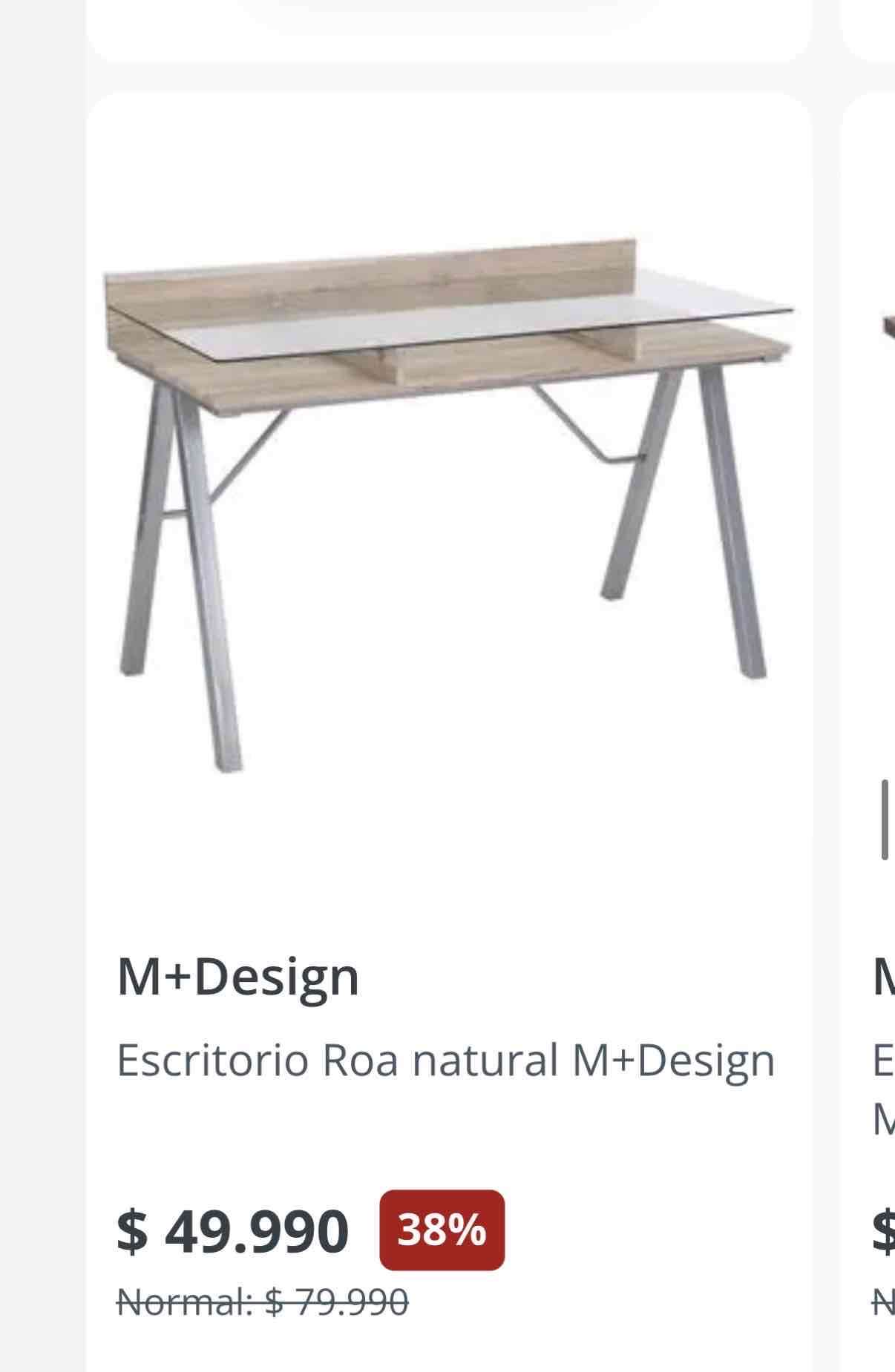 Escritorio Roa natural M+Design usado - miniatura 1