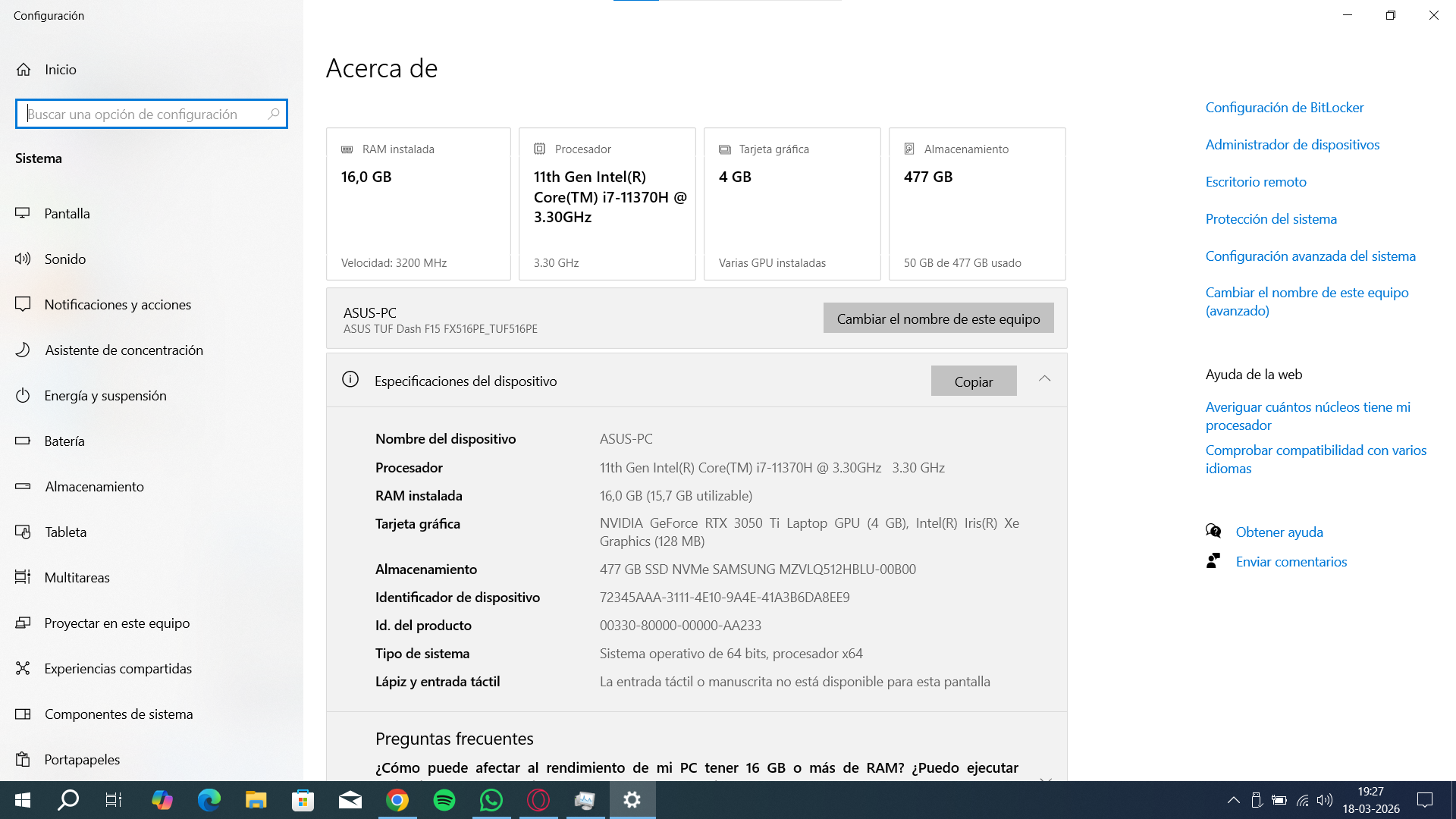 Notebook Gamer Asus Tuf Dash F15 - miniatura 6