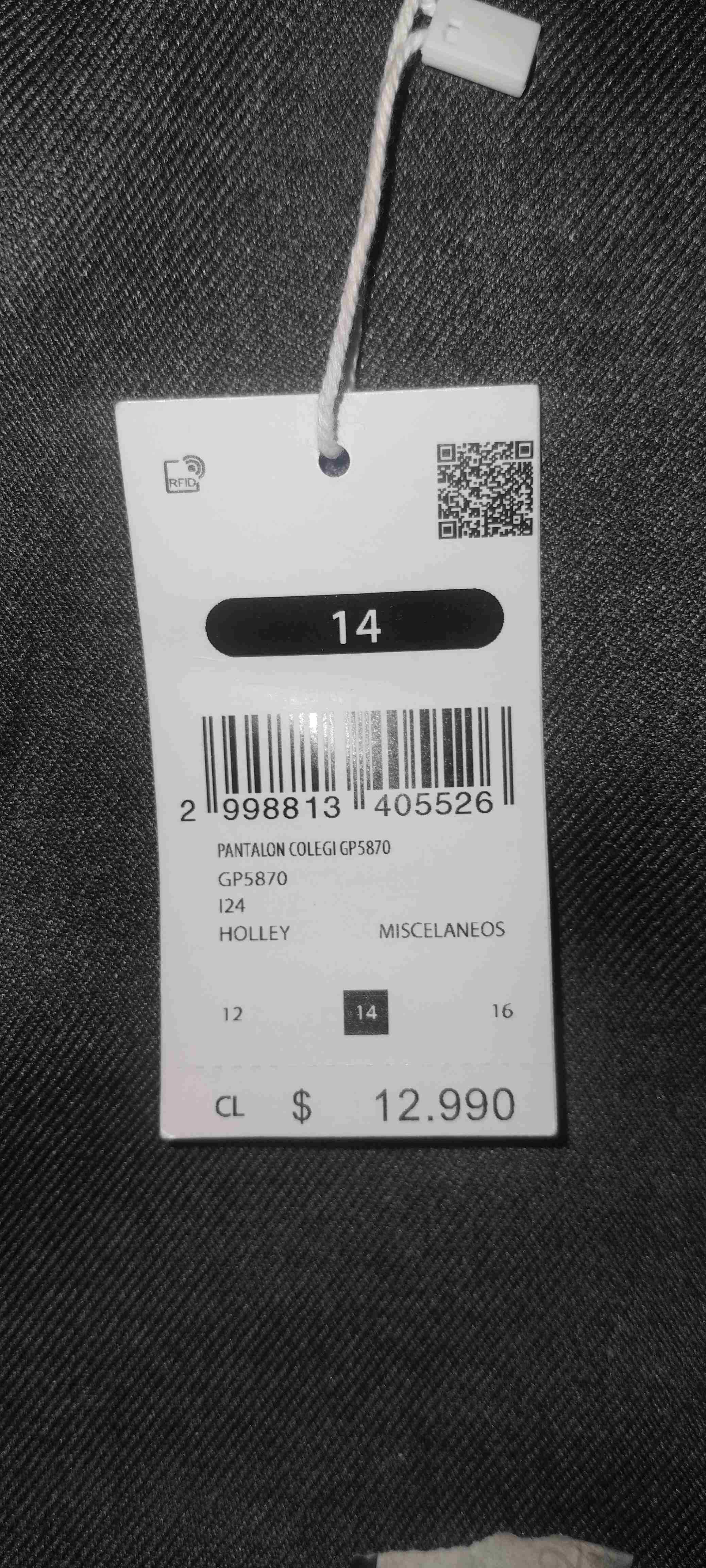 Pantalón escolar resistente gris - miniatura 3