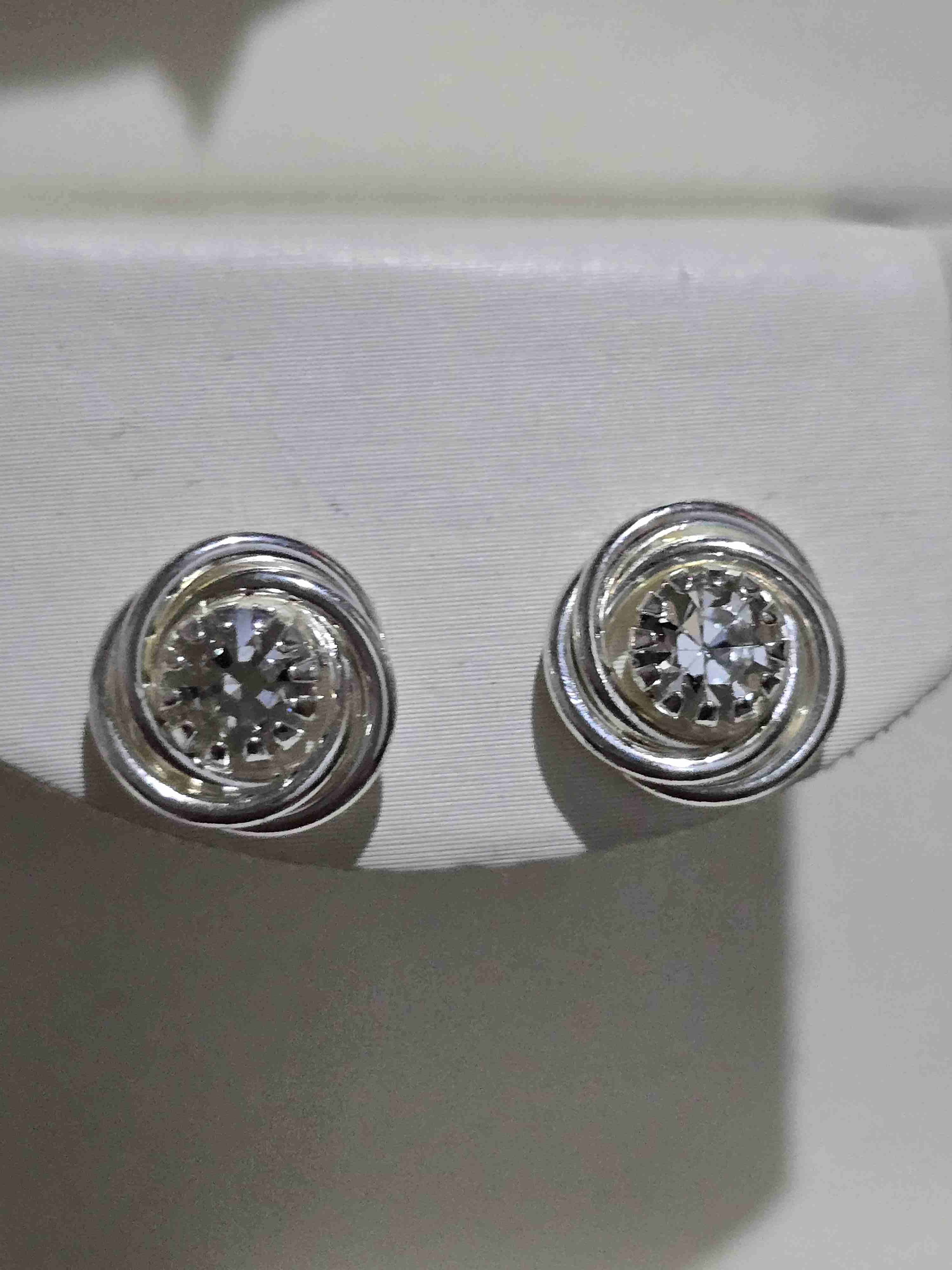 Aros de plata  fina  con circones - miniatura 1