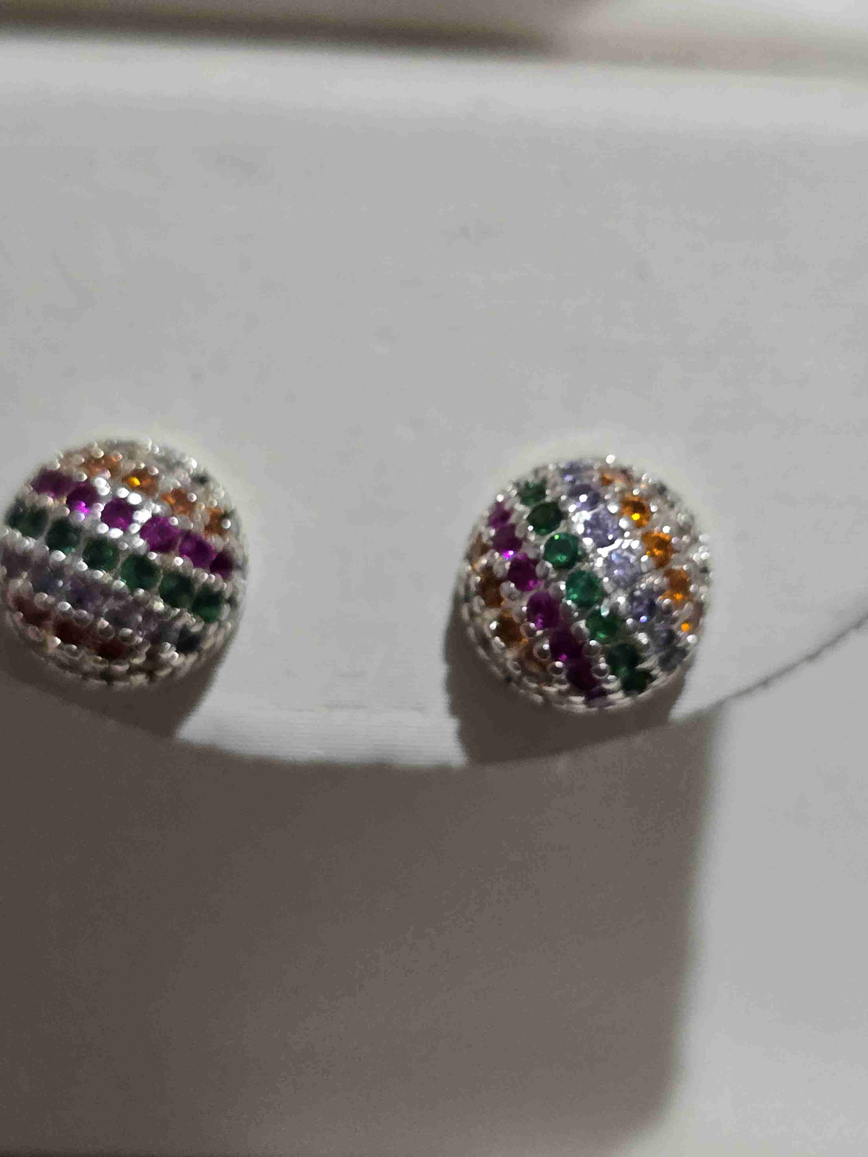 Aros de plata  fina  con circones - miniatura 3