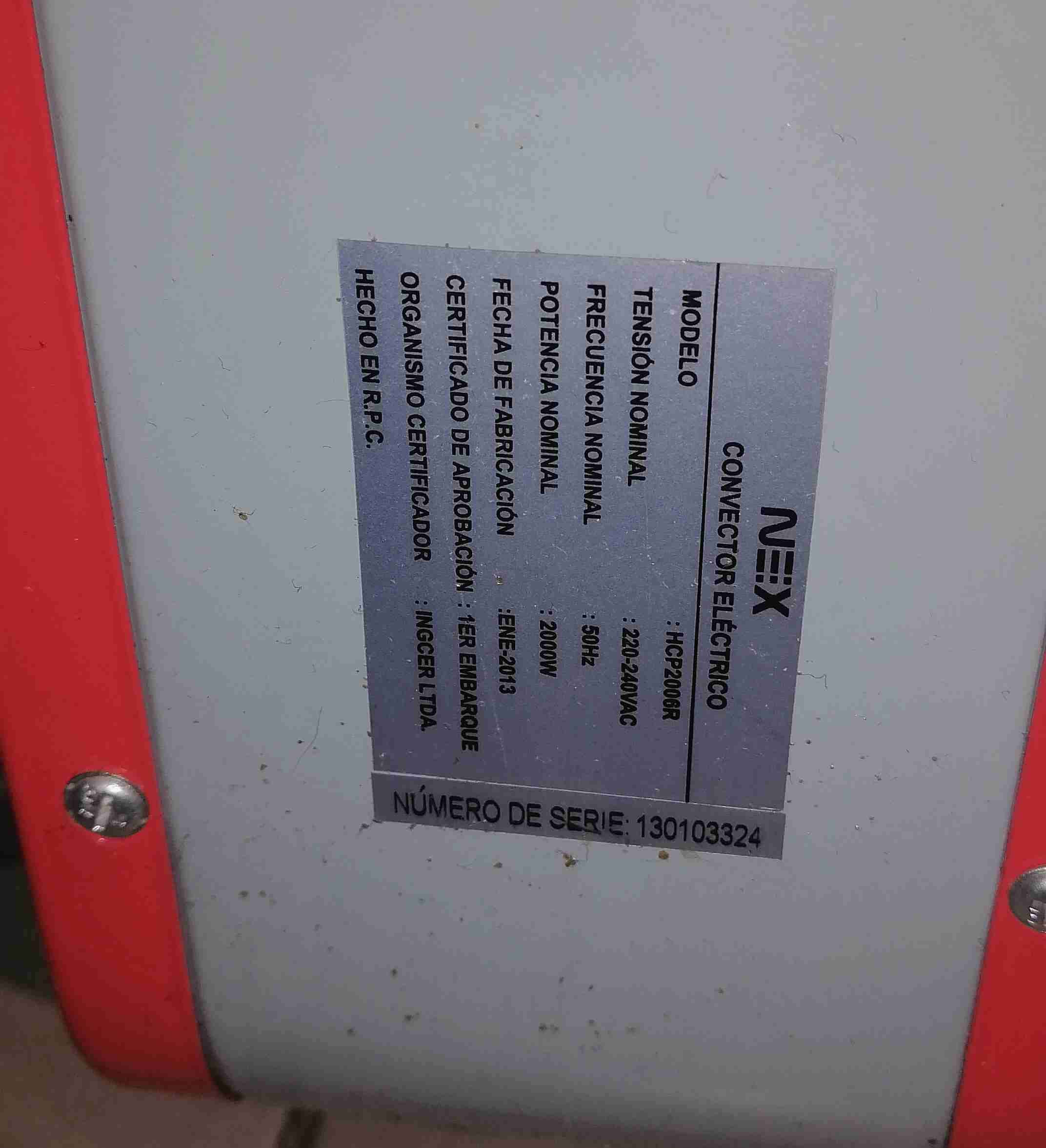 Calefactor convector Nex 2000W - miniatura 1