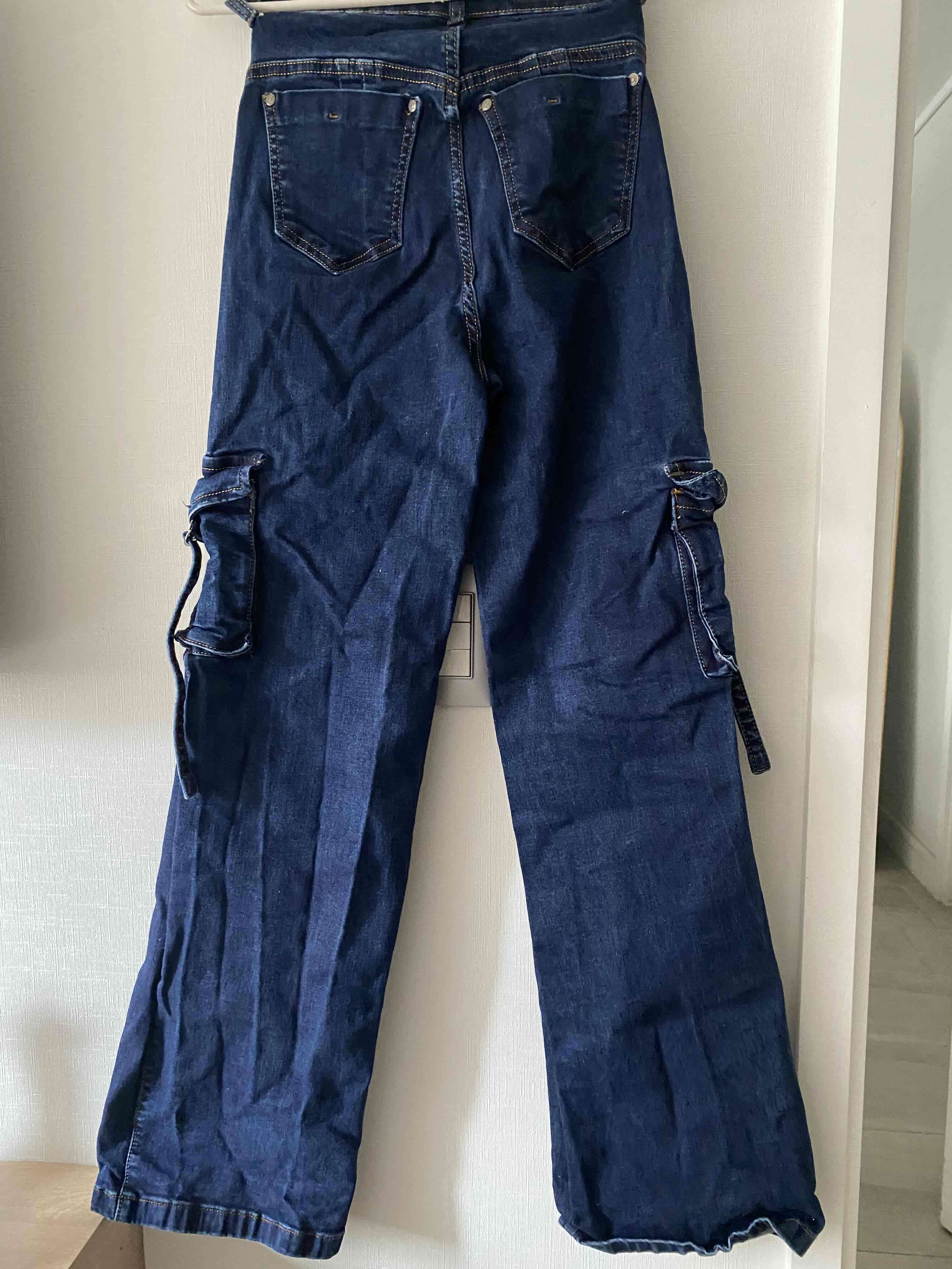 Jeans cargo azul oscuro - miniatura 5