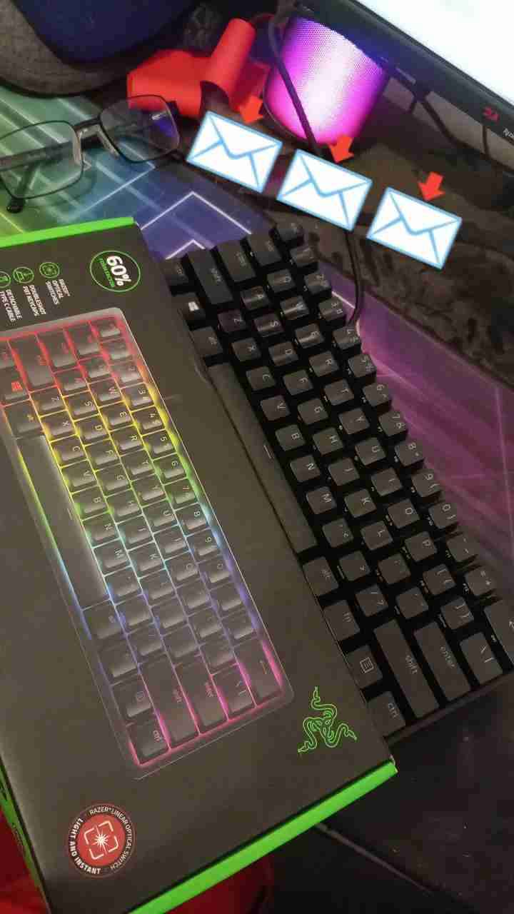 Teclado mecánico compacto negro - miniatura 3