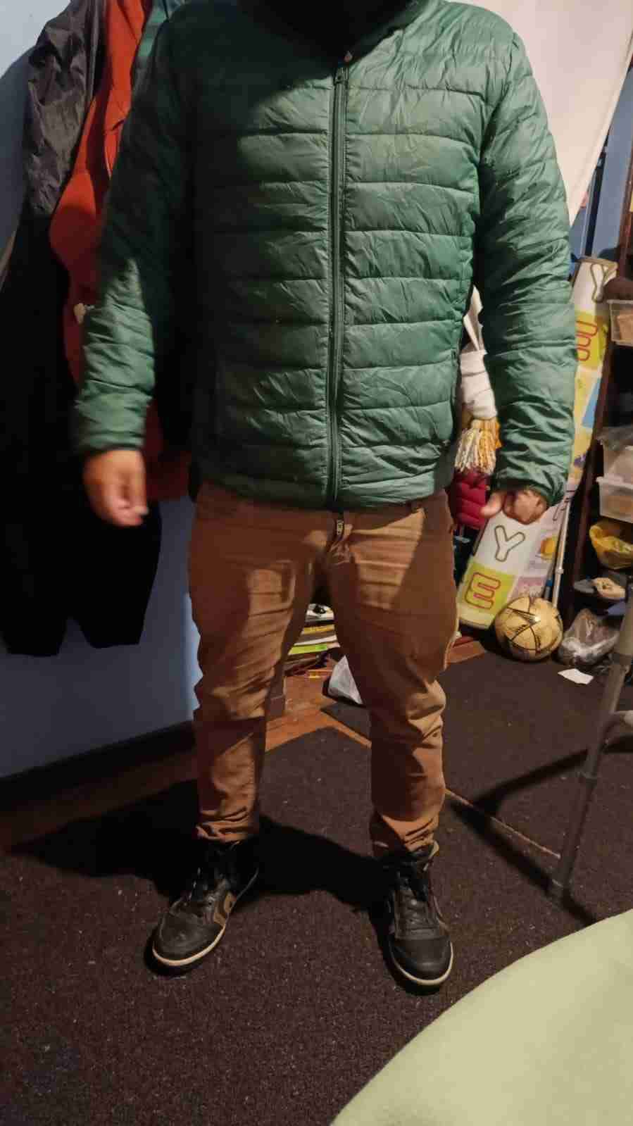 Chaqueta acolchada de pluma verde hombre - miniatura 2