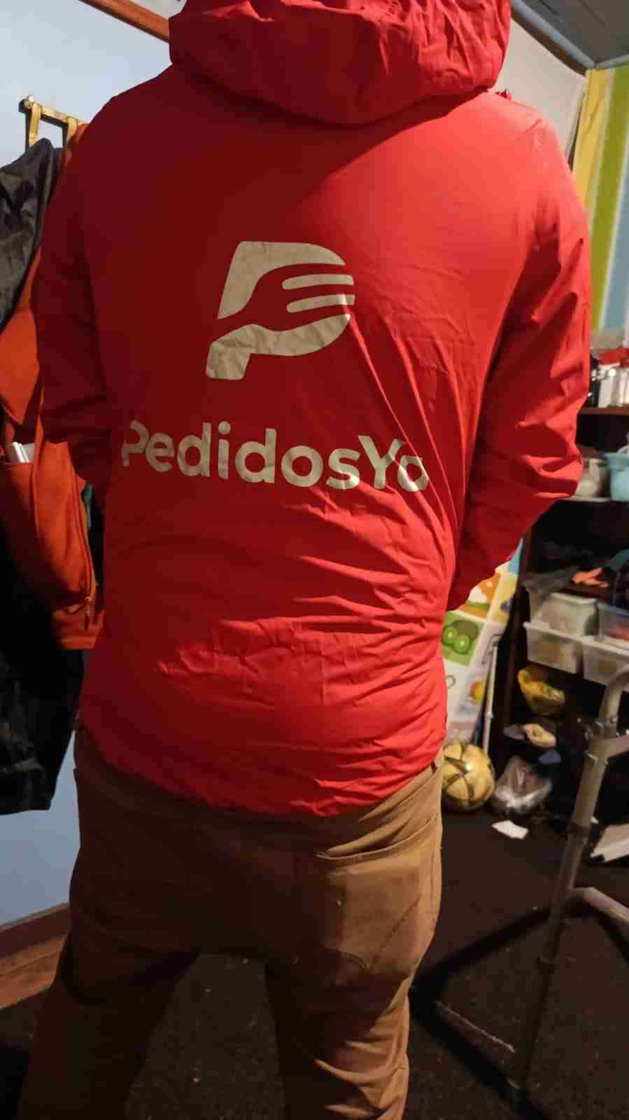 Chaqueta roja PedidosYa impermeable - miniatura 2