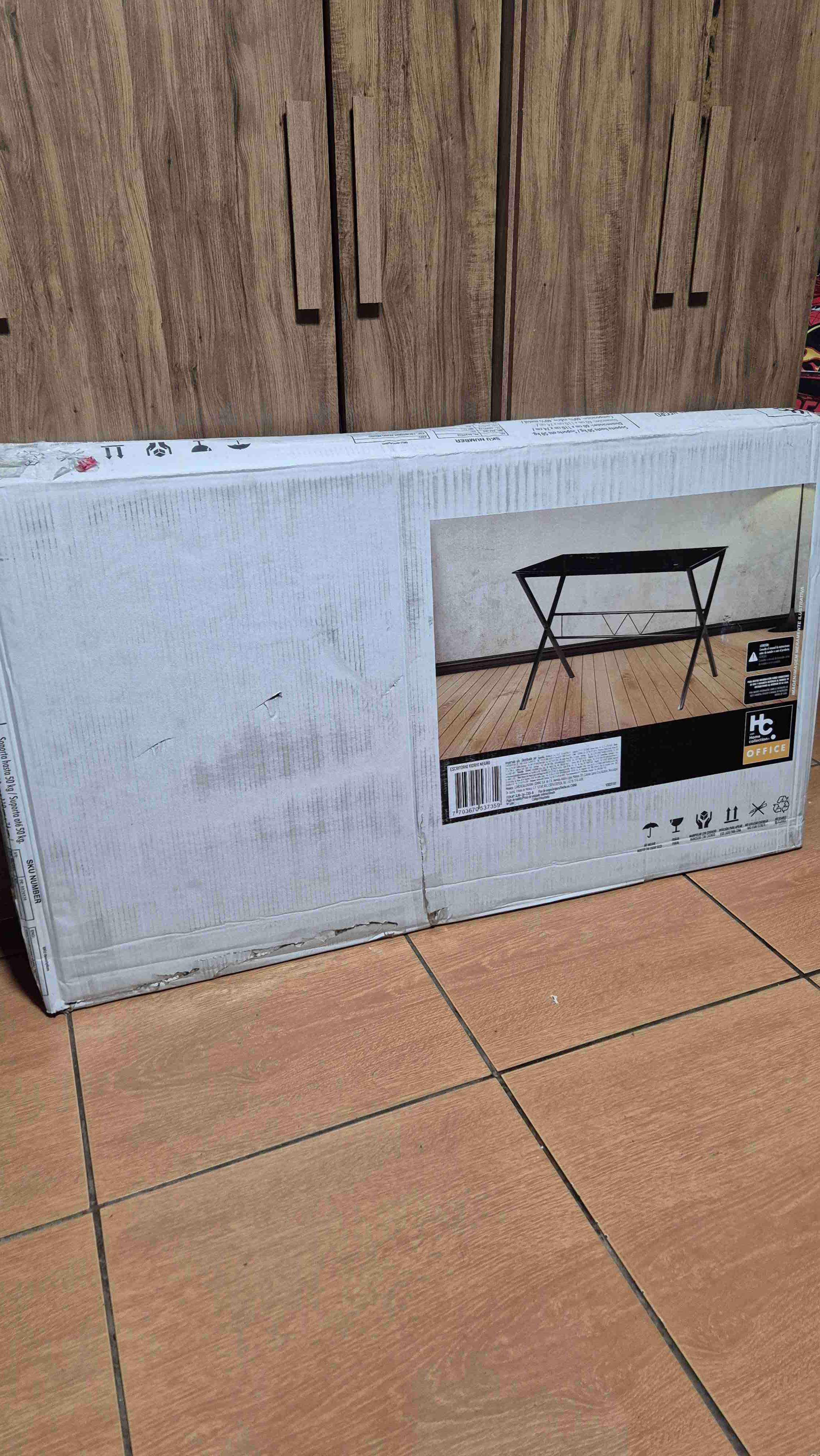 Escritorio vidrio negro 110x60x74cm - miniatura 4