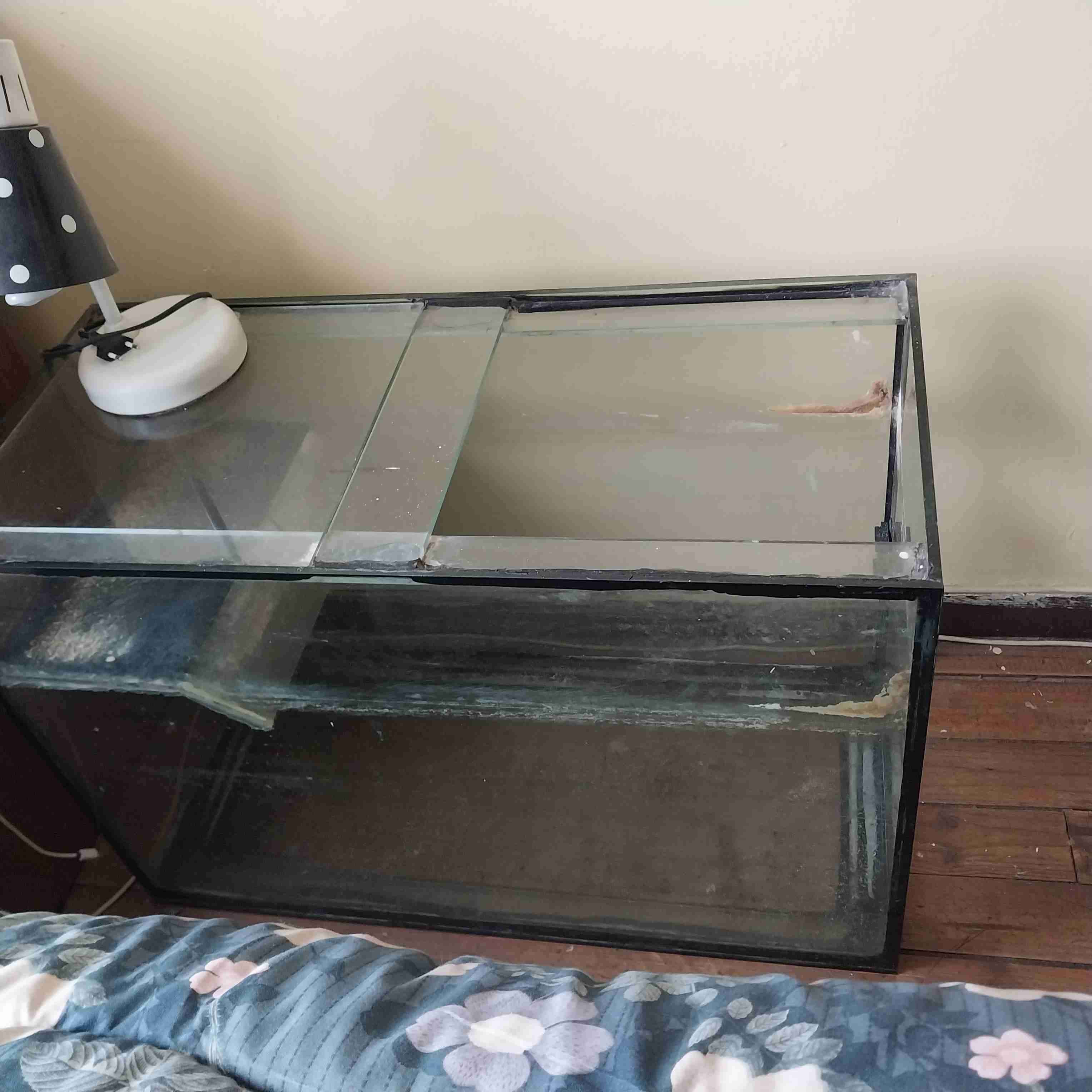 Acuario de vidrio grande, - miniatura 2