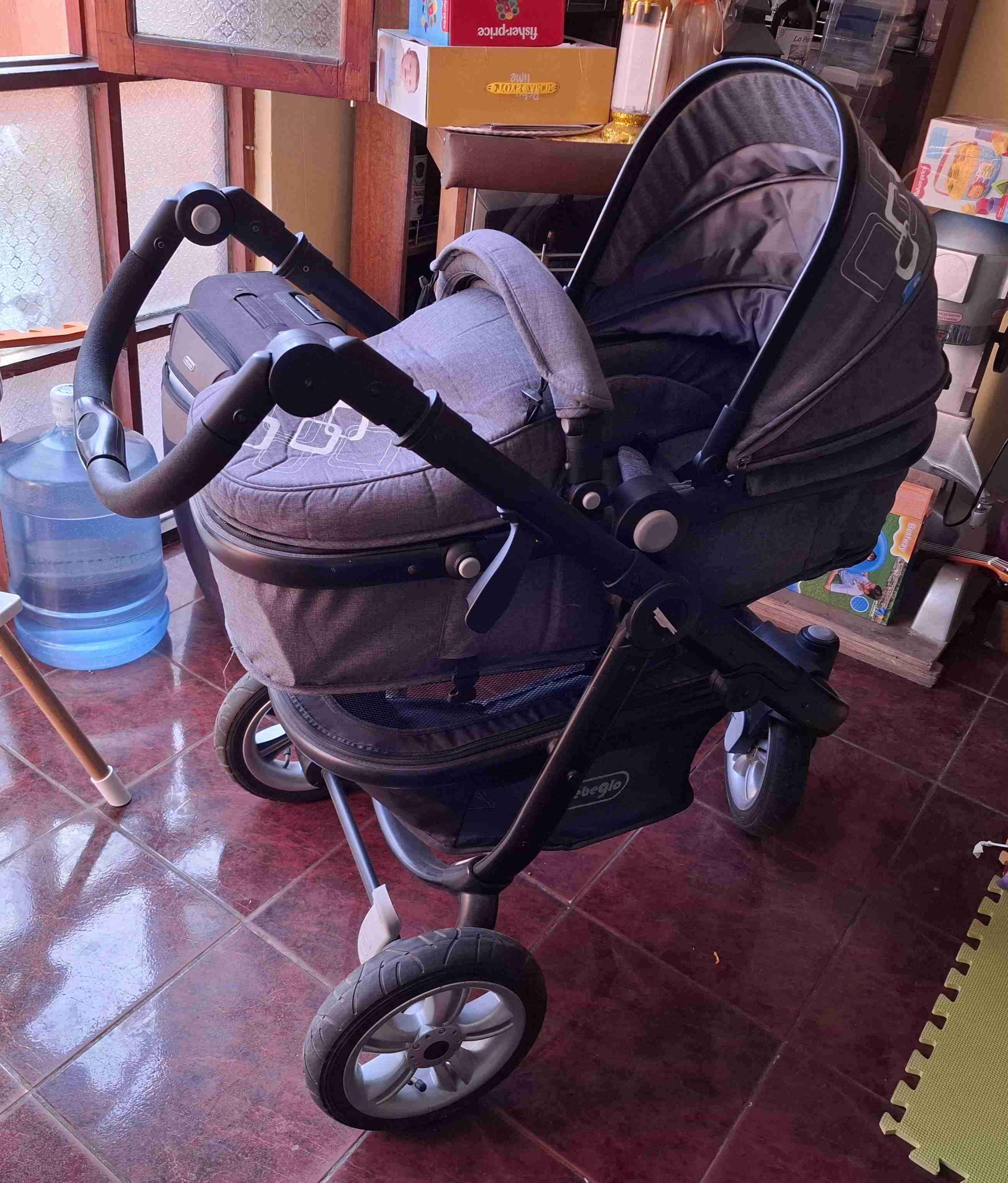 Coche de bebé Bebeglo gris - miniatura 5