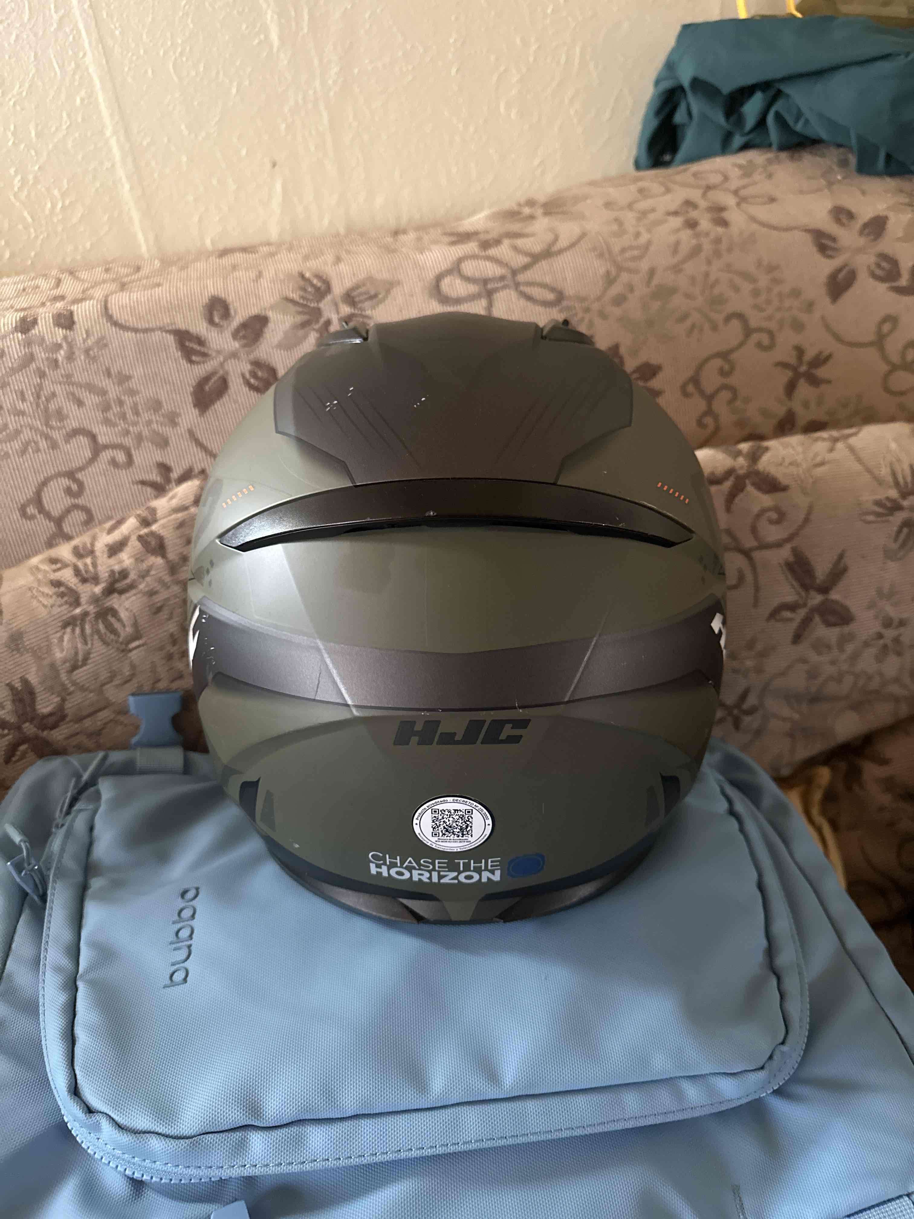 Casco HJC verde - miniatura 2