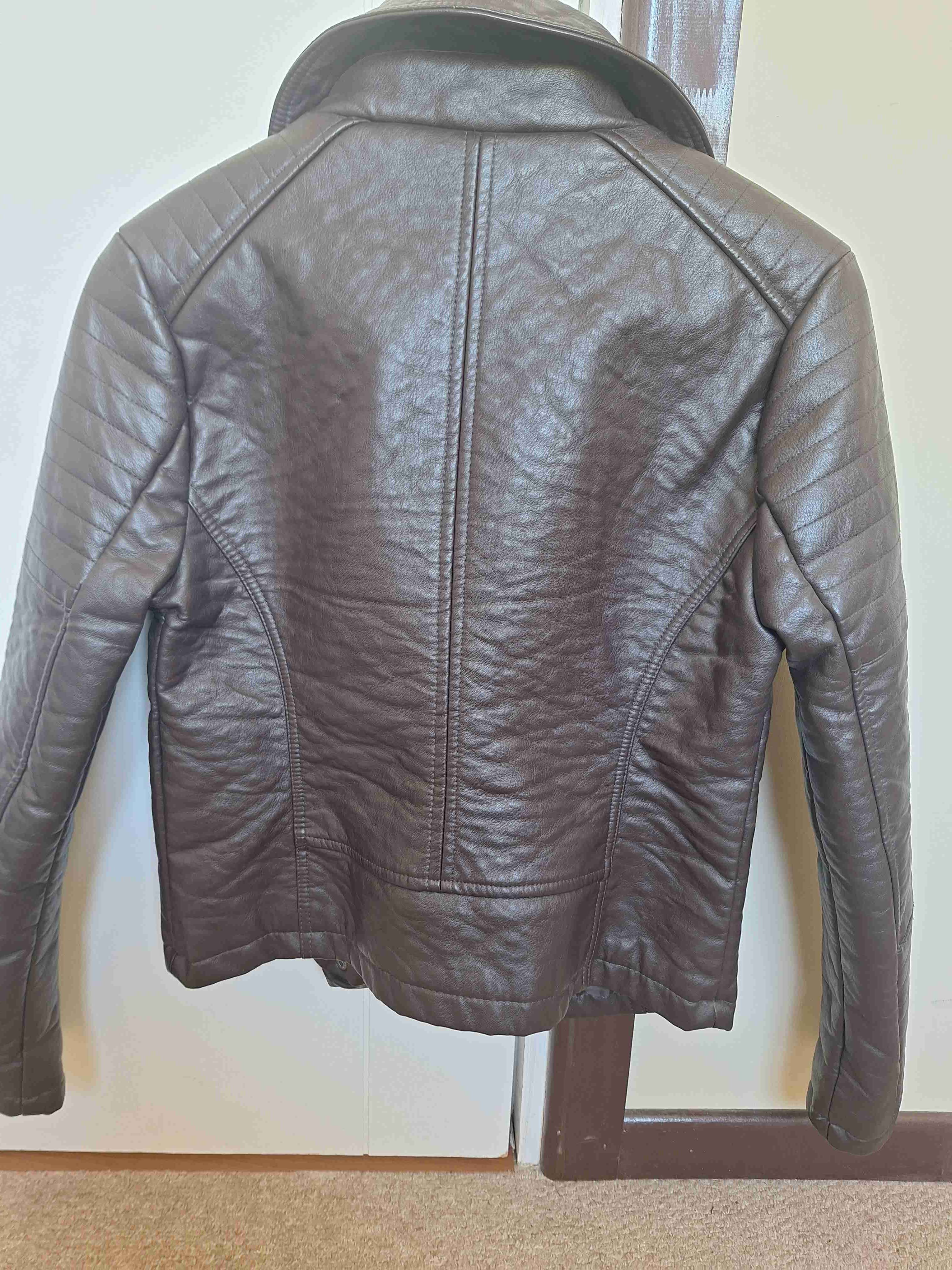 Chaqueta de cuero marrón - miniatura 3