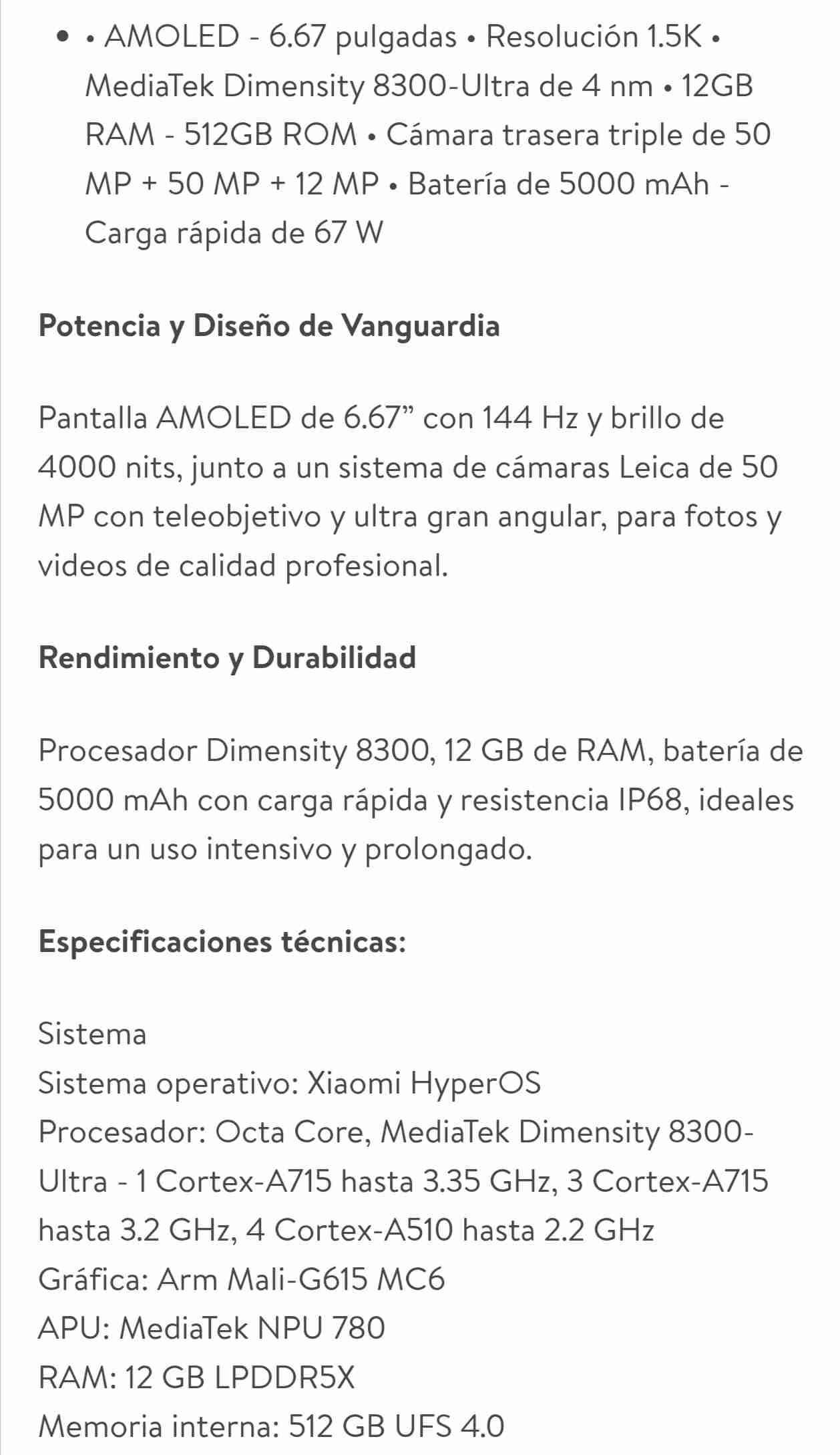 Xiaomi Mi 14T 512GB negro - miniatura 4