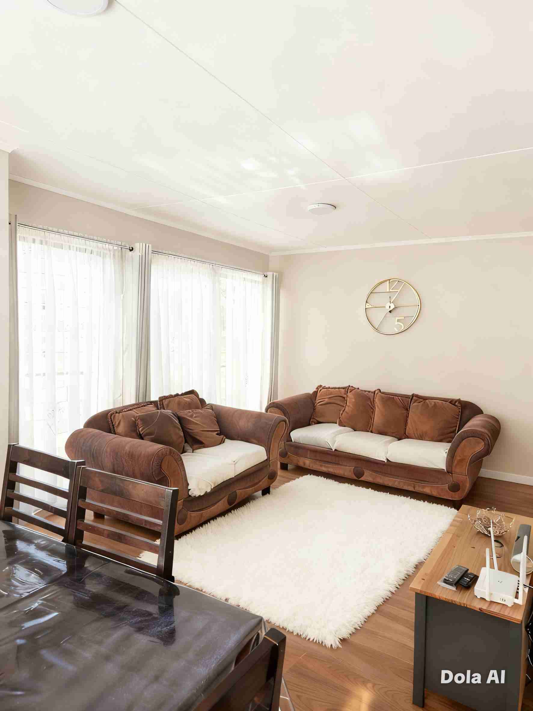 Alfombra peluda multicolor 150x200 - miniatura 4